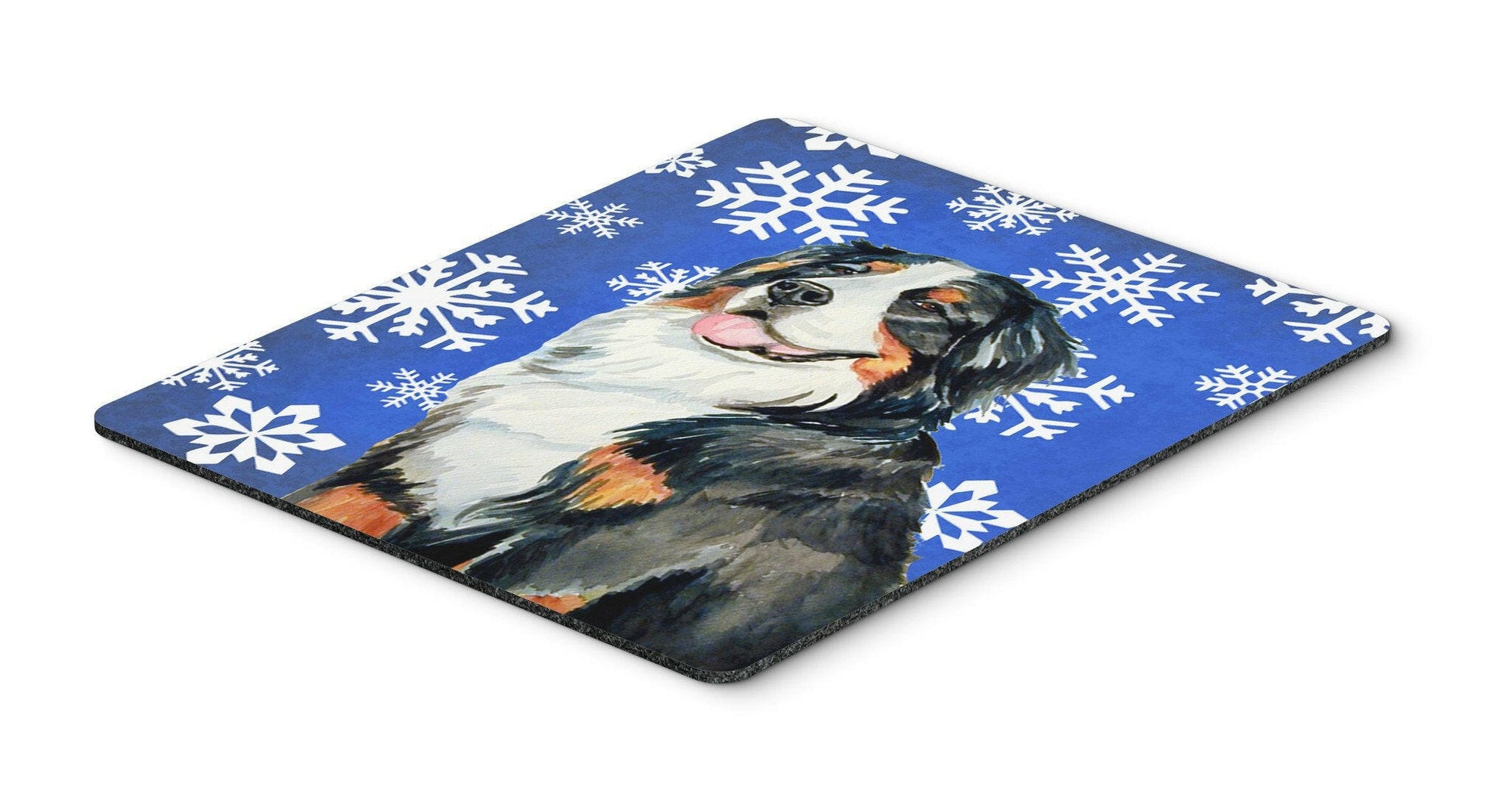 Bernese Mountain Dog Winter Snowflakes Holiday Mouse Pad, Hot Pad or Trivet by Caroline's Treasures