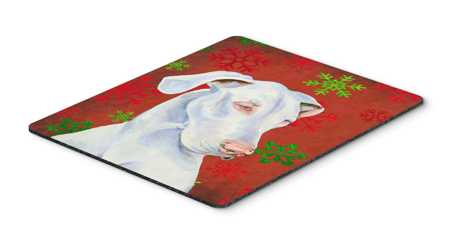 Great Dane Red and Green Snowflakes  Christmas Mouse Pad, Hot Pad or Trivet by Caroline's Treasures