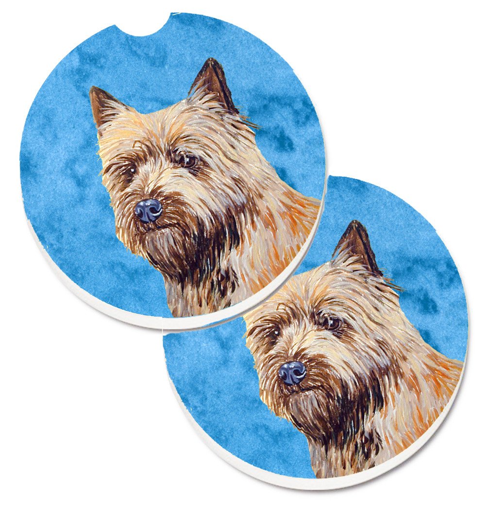 Blue Cairn Terrier Set of 2 Cup Holder Car Coasters LH9365BUCARC by Caroline&#39;s Treasures