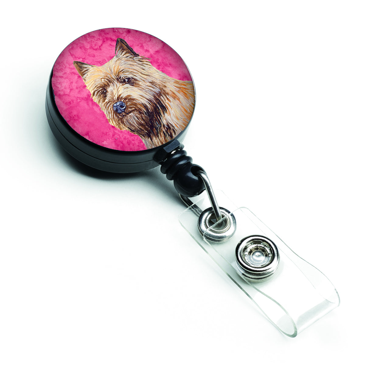 Pink Cairn Terrier Retractable Badge Reel LH9365PKBR