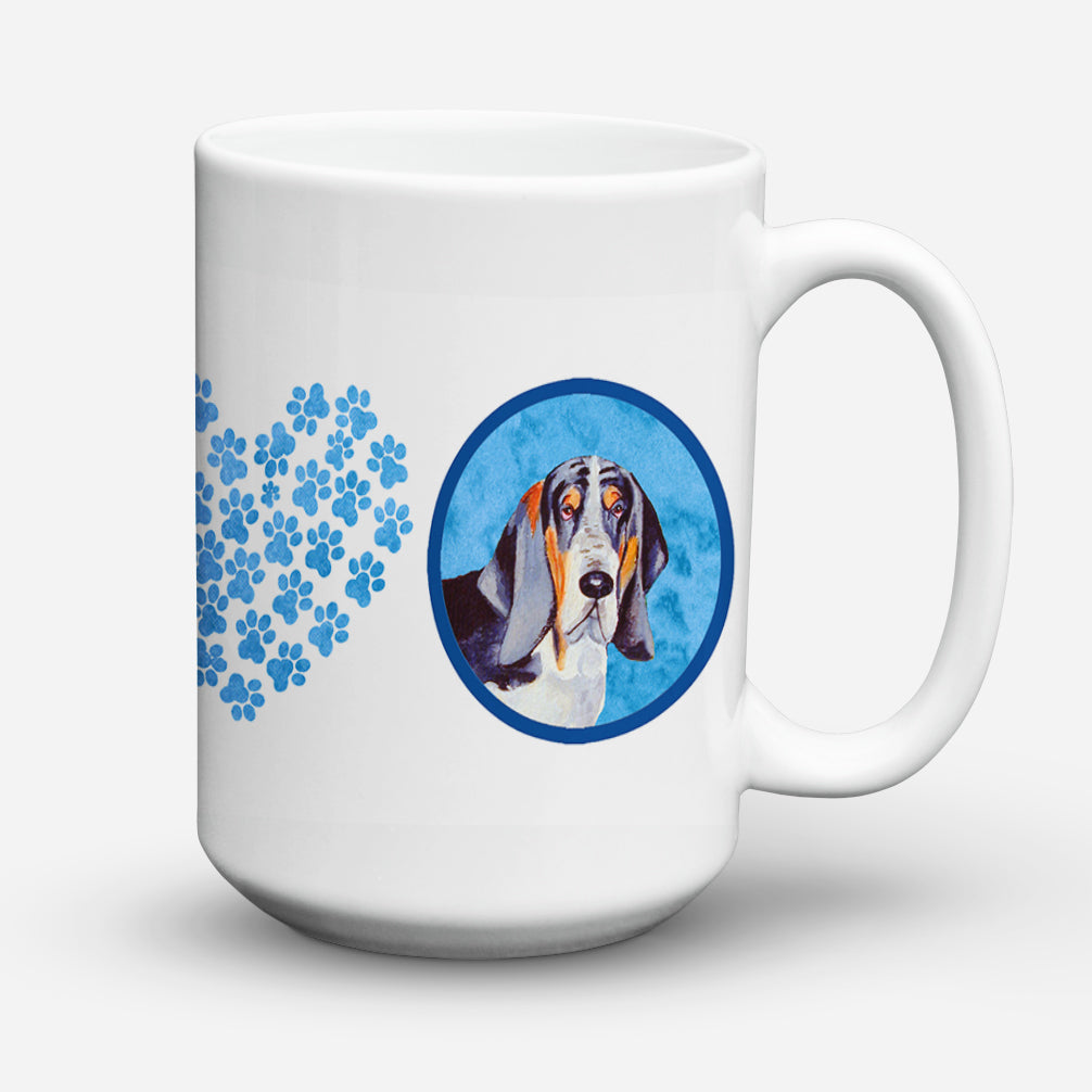 Basset Hound  Dishwasher Safe Microwavable Ceramic Coffee Mug 15 ounce