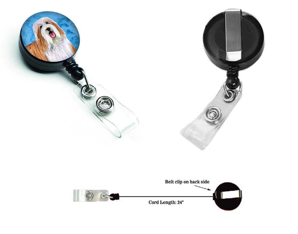 Blue Bearded Collie Retractable Badge Reel LH9375BUBR