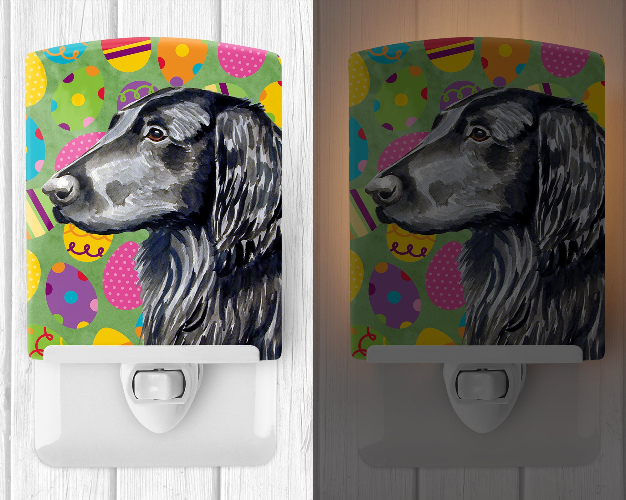 Flat Coated Retriever Easter Eggtravaganza Ceramic Night Light LH9411CNL - the-store.com