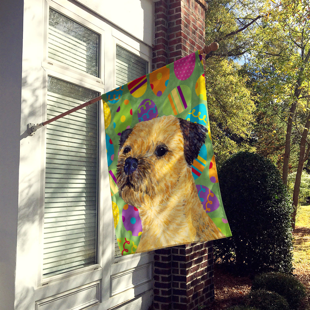 Border Terrier Easter Eggtravaganza Flag Canvas House Size