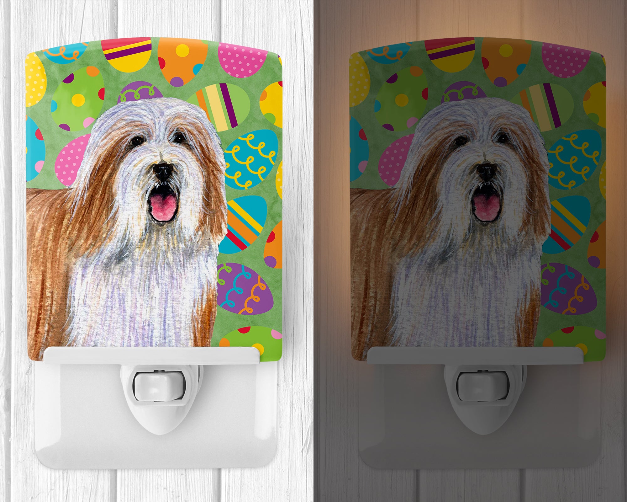 Bearded Collie Easter Eggtravaganza Ceramic Night Light LH9420CNL - the-store.com