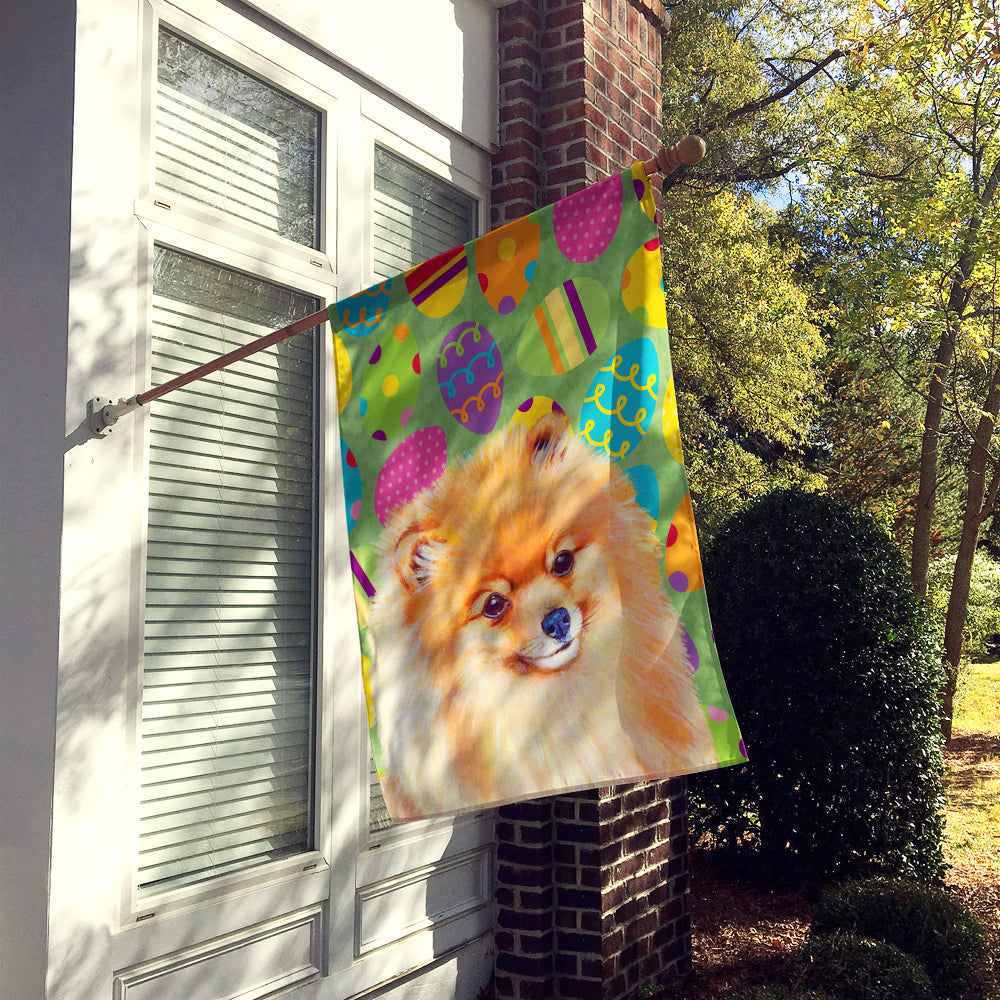 Pomeranian Easter Eggtravaganza Flag Canvas House Size
