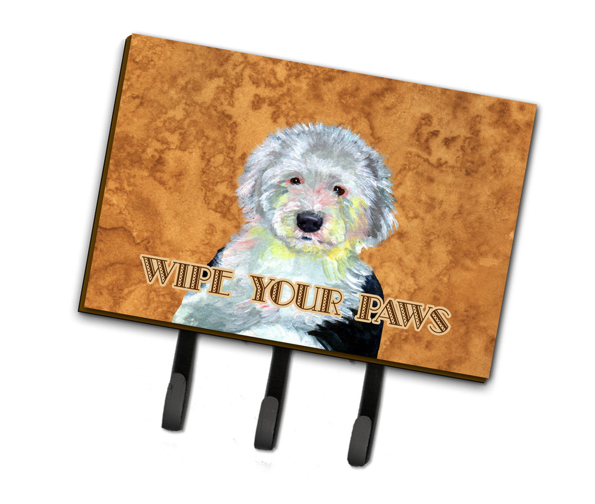 Old English Sheepdog Wipe your Paws Leash or Key Holder