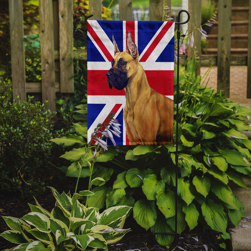 Great Dane with English Union Jack British Flag Flag Garden Size
