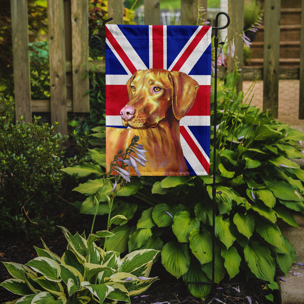 Vizsla with English Union Jack British Flag Flag Garden Size LH9477GF