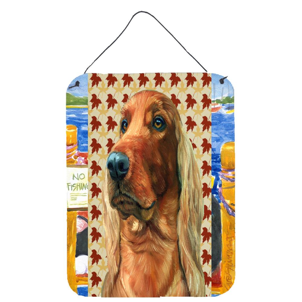 Irish Setter Fall Leaves Wall or Door Hanging Prints LH9555DS1216 by Caroline's Treasures