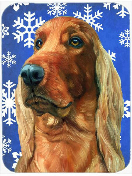 Irish Setter Winter Snowflakes Holiday Mouse Pad, Hot Pad or Trivet LH9583MP by Caroline's Treasures