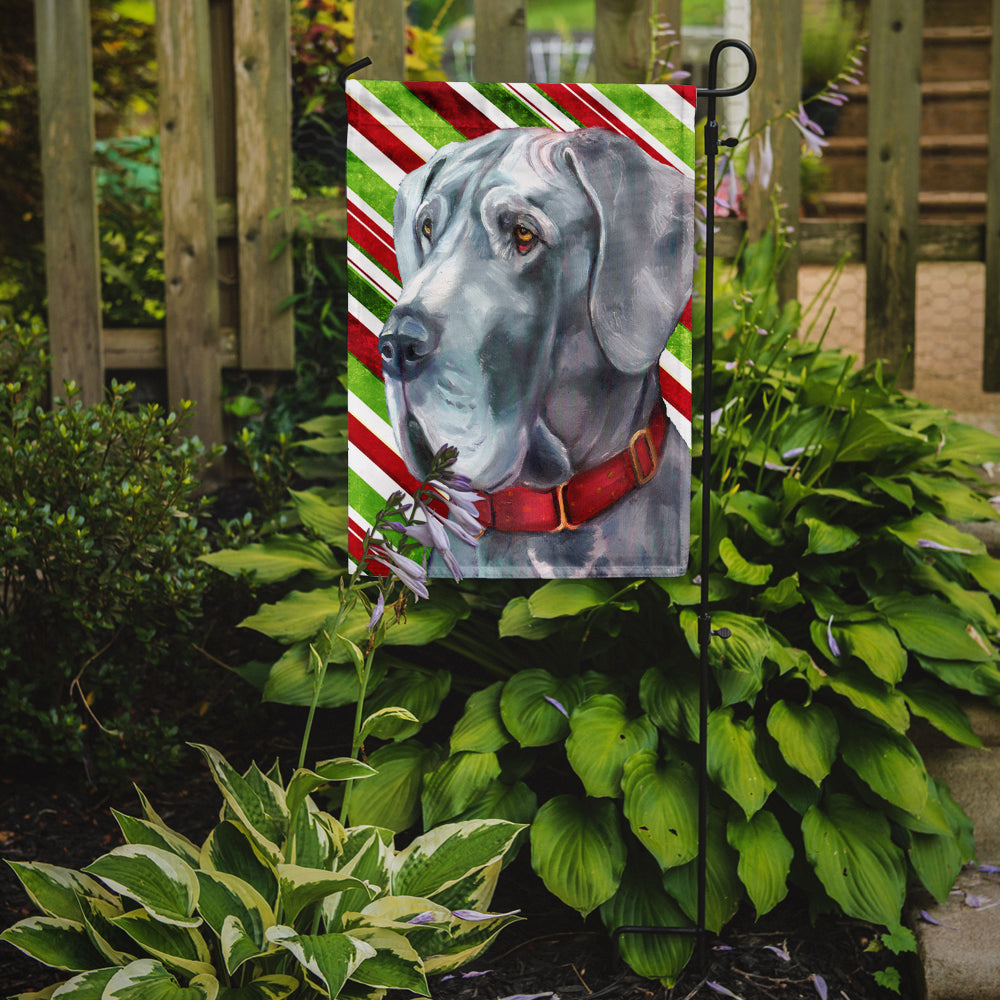 Great Dane Candy Cane Holiday Christmas Flag Garden Size