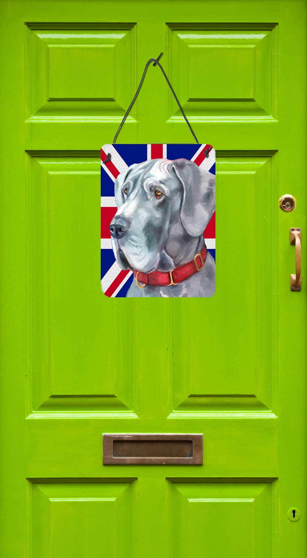 Great Dane with English Union Jack British Flag Wall or Door Hanging Prints LH9598DS1216 by Caroline's Treasures