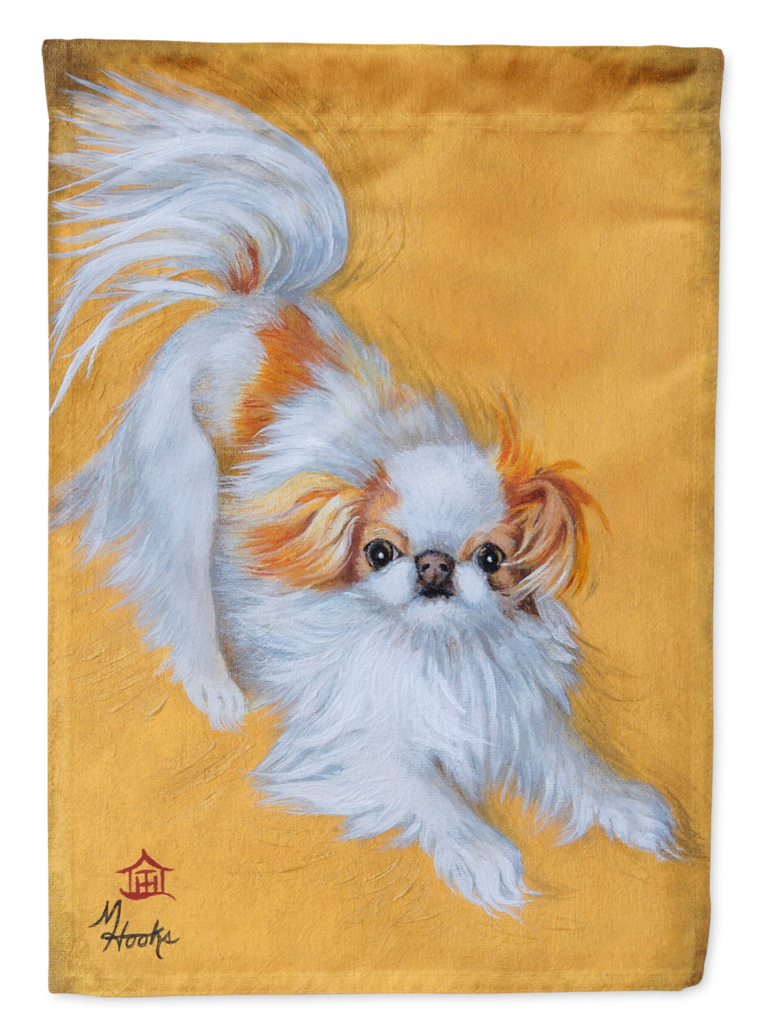 Japanese Chin Red White Play Flag Canvas House Size MH1033CHF