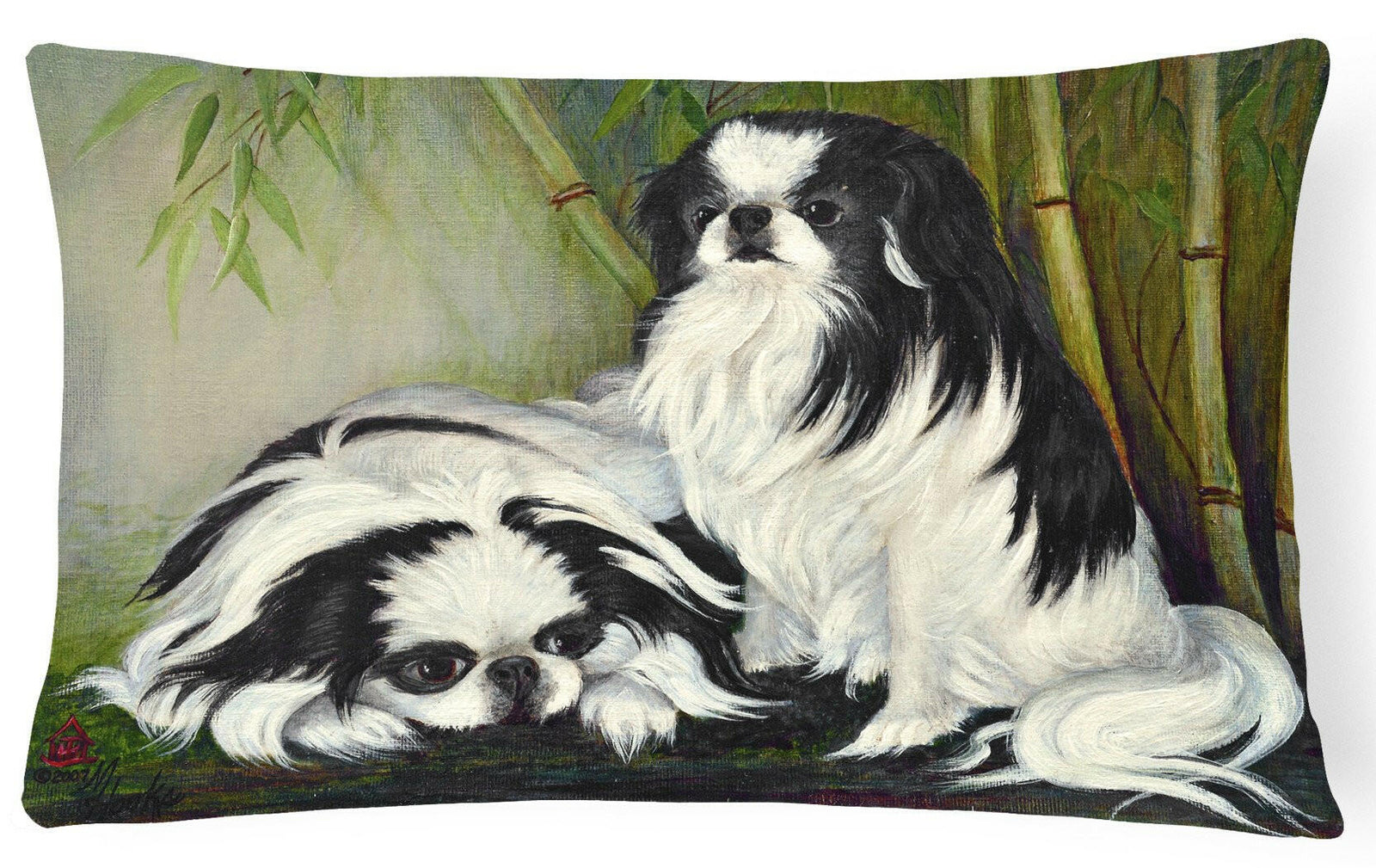 Japanese Chin Bamboo Garden Fabric Decorative Pillow MH1044PW1216 by Caroline's Treasures