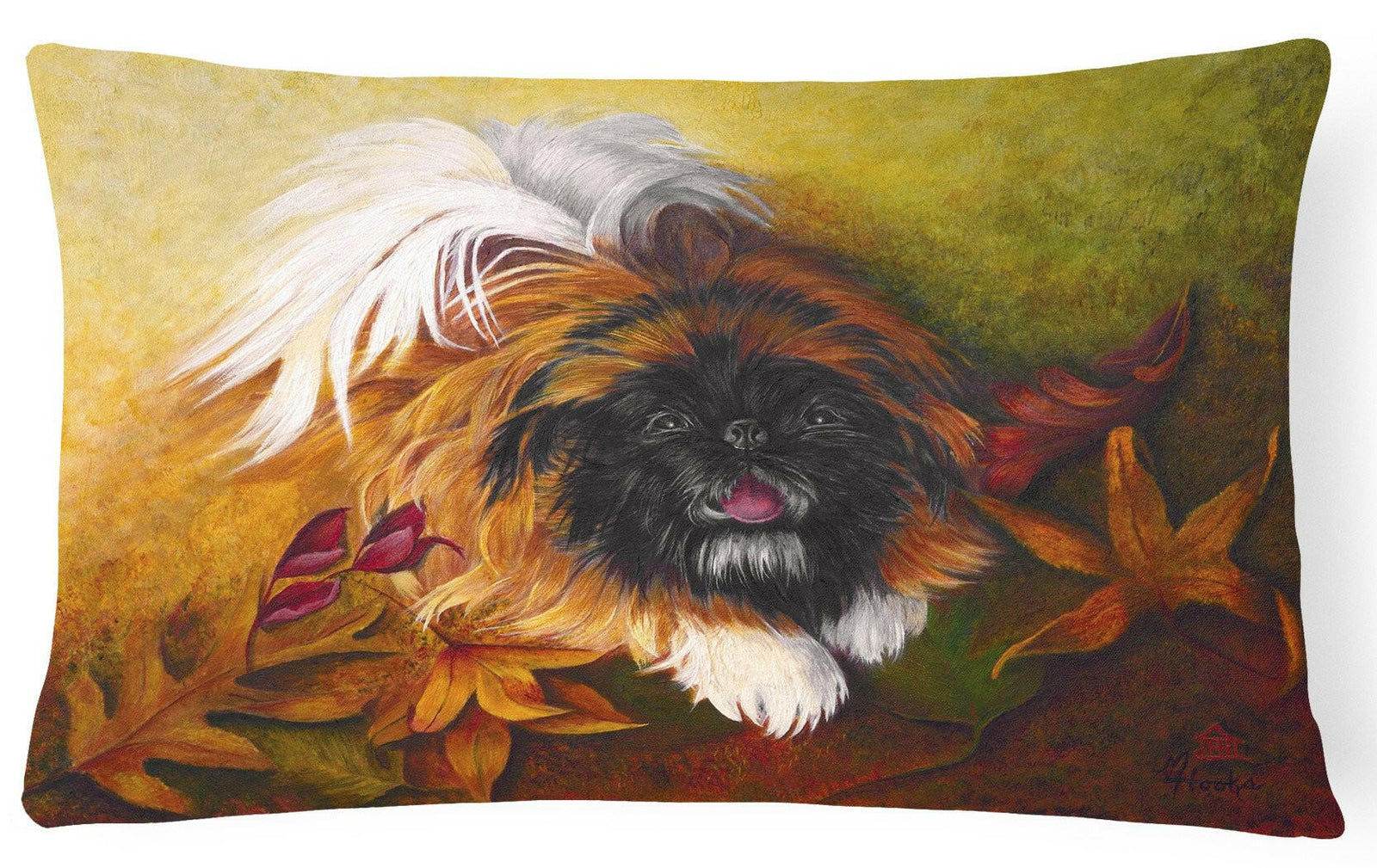 Pekingese Boogie Fabric Decorative Pillow MH1046PW1216 by Caroline's Treasures