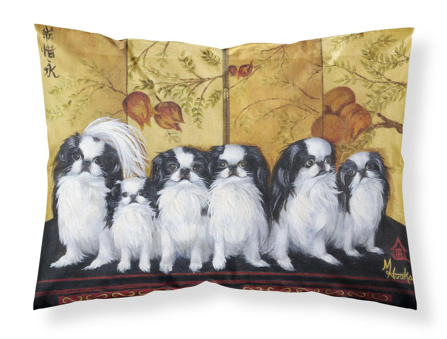 Japanese Chin Tea House Fabric Standard Pillowcase MH1060PILLOWCASE by Caroline's Treasures