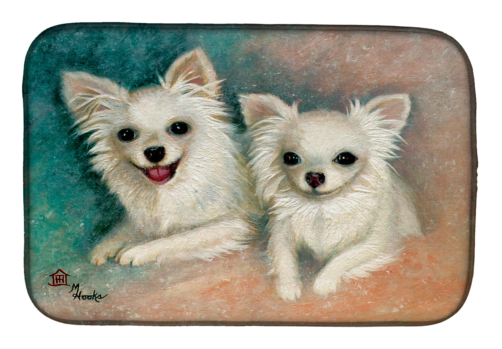 Chihuahua The Siblings Dish Drying Mat MH1064DDM