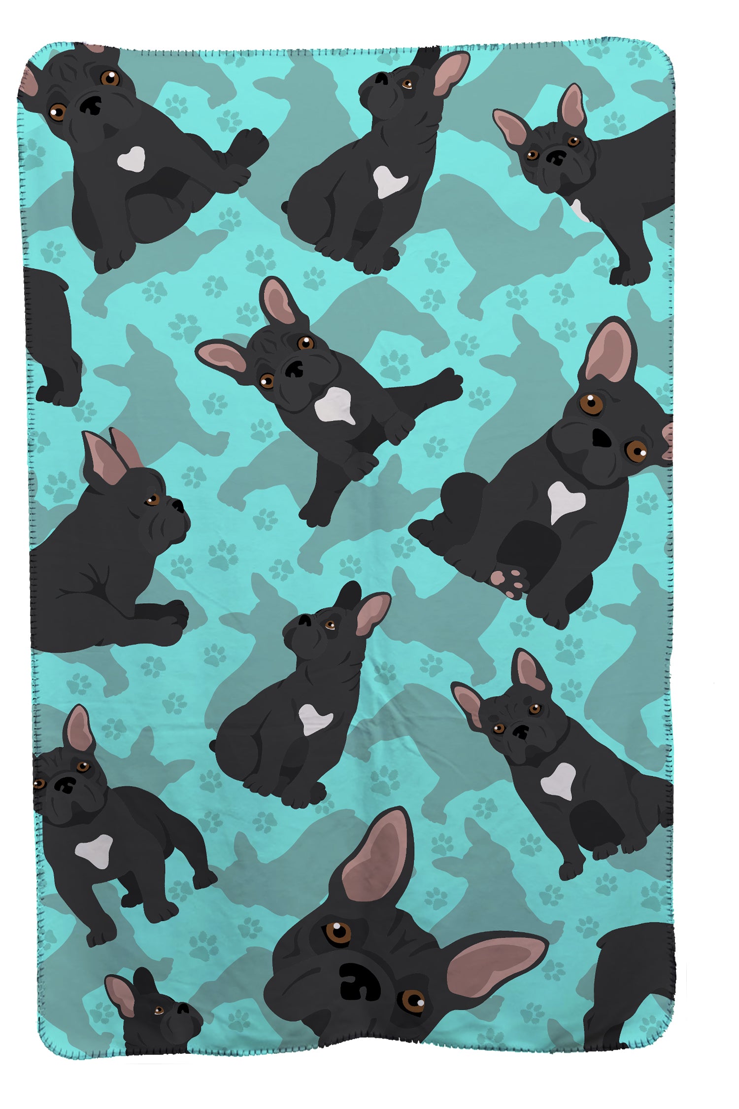 Buy this Black French Bulldog Soft Travel Blanket with Bag