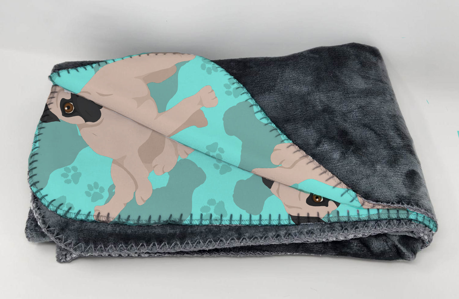 Buy this Fawn Pug Soft Travel Blanket with Bag