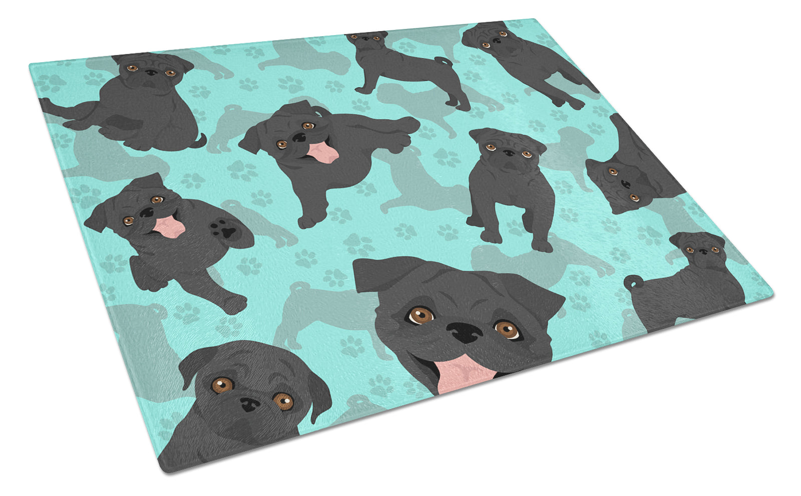 Buy this Black Pug Glass Cutting Board Large