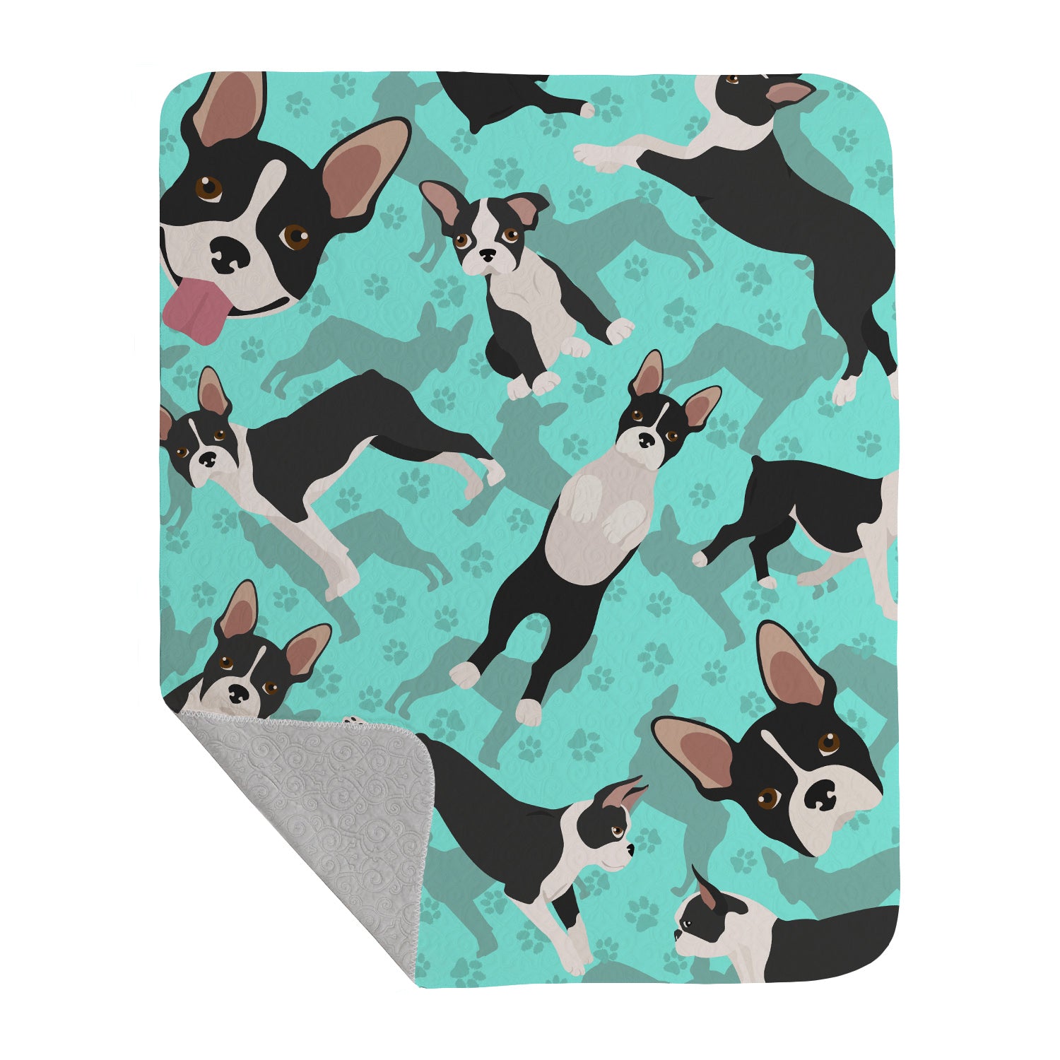 Buy this Boston Terrier Quilted Blanket 50x60