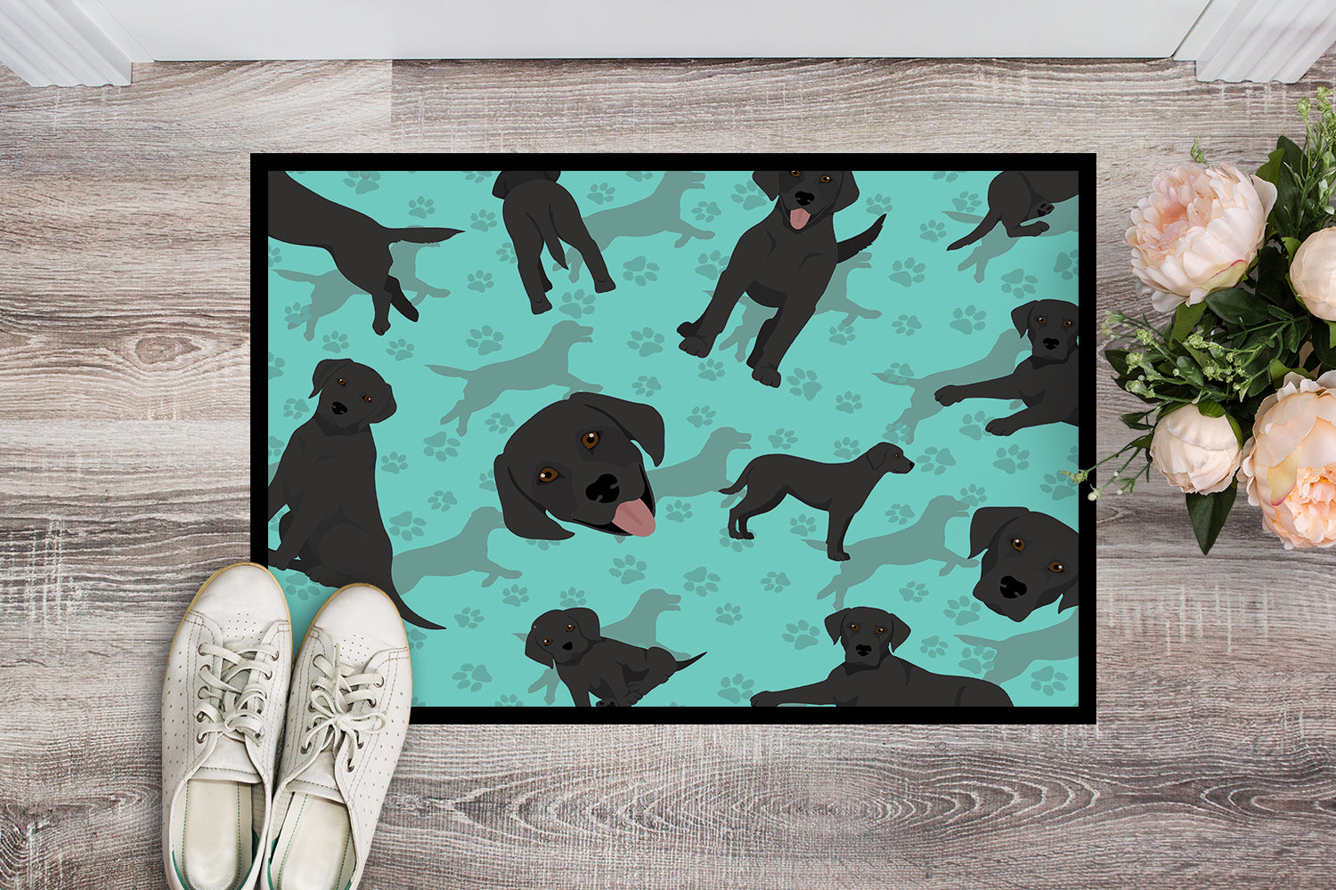 Buy this Black Labrador Retriever Indoor or Outdoor Mat 24x36