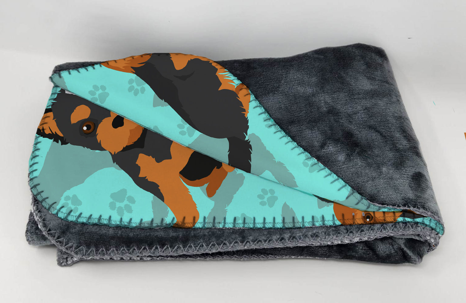 Buy this Black and Tan Yorkie Soft Travel Blanket with Bag