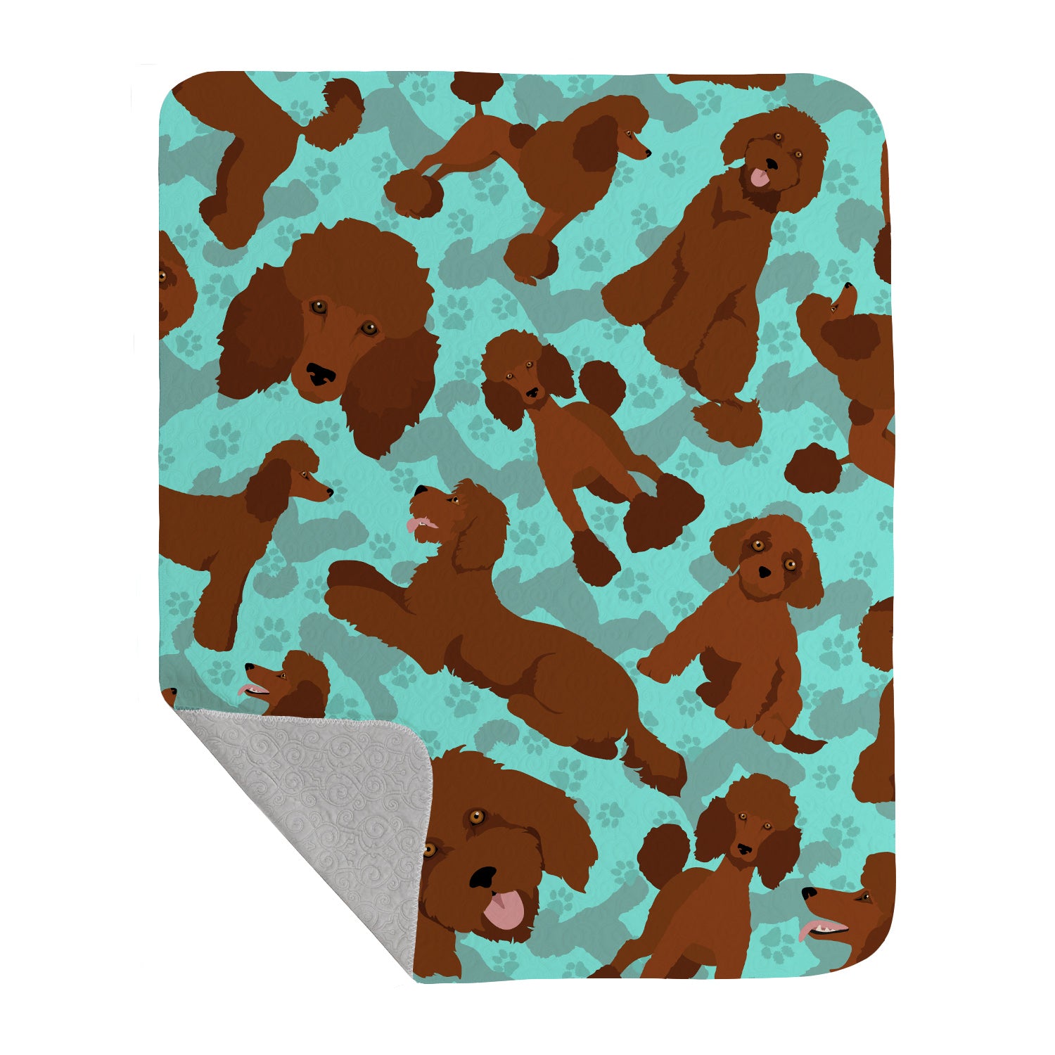 Buy this Chocolate Standard Poodle Quilted Blanket 50x60