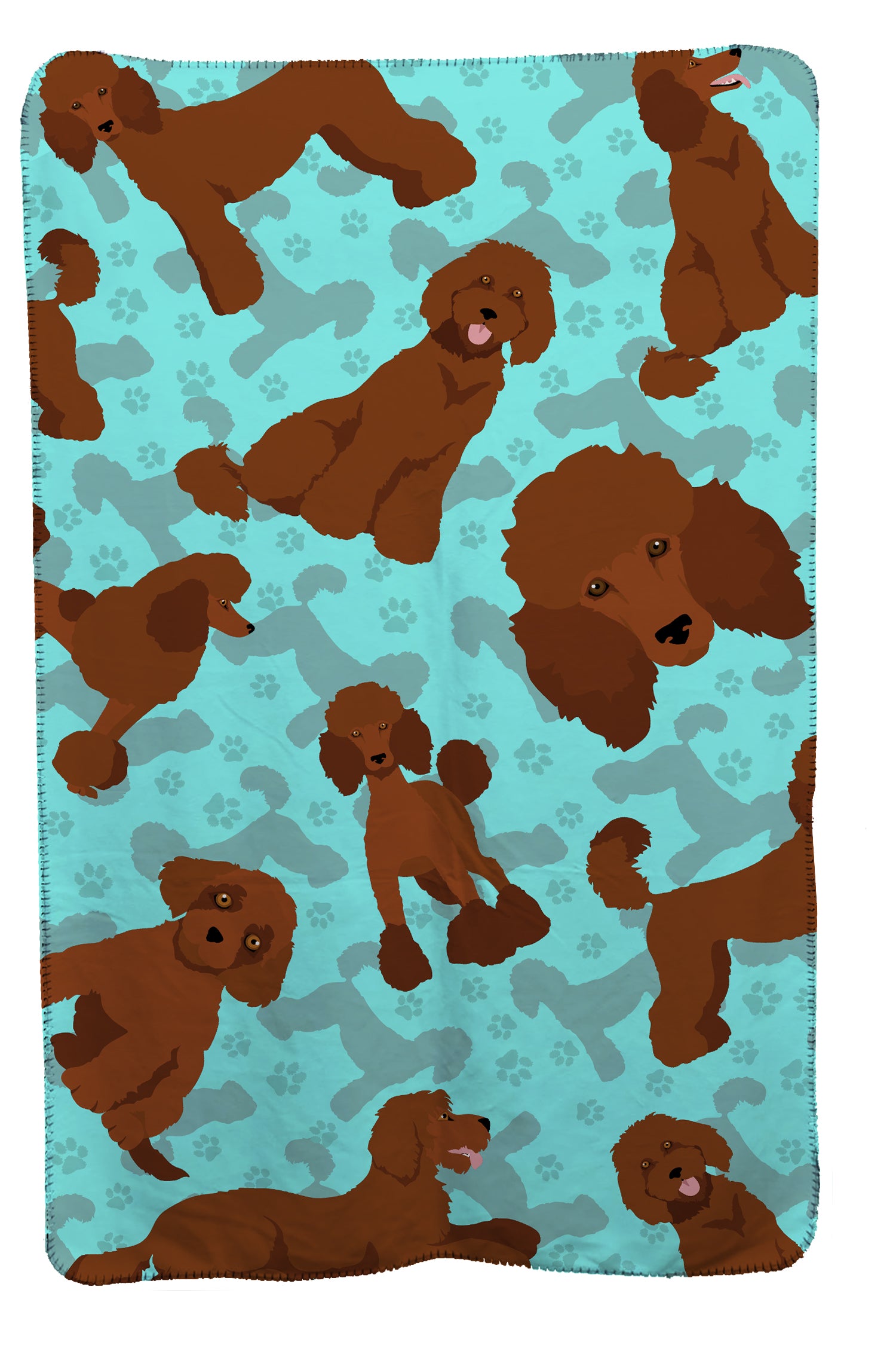 Buy this Chocolate Standard Poodle Soft Travel Blanket with Bag