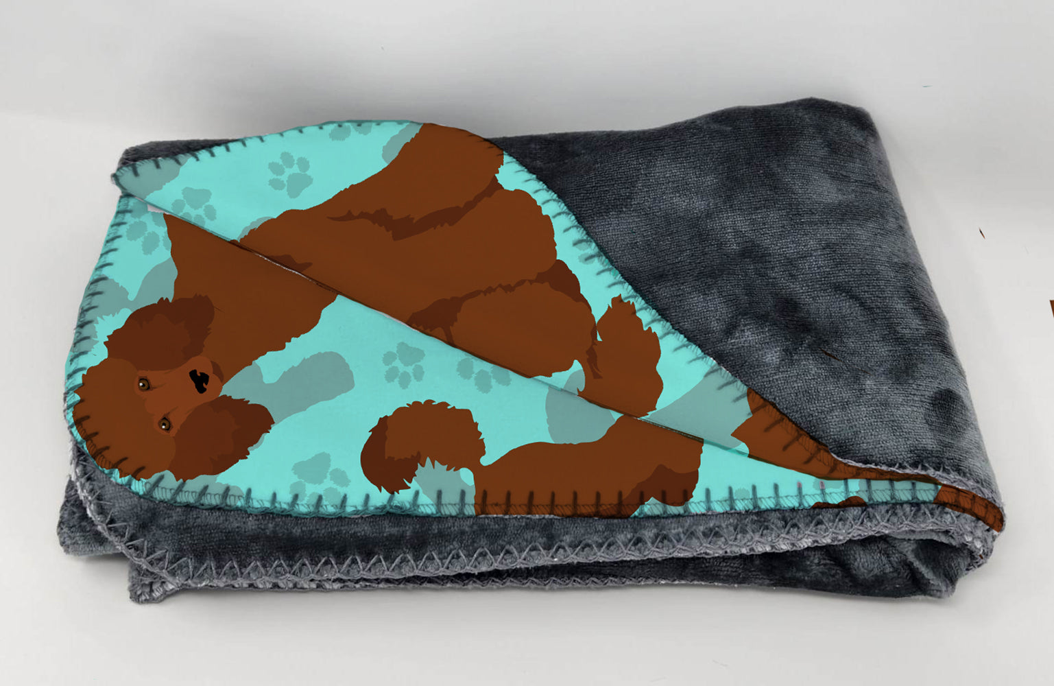 Buy this Chocolate Standard Poodle Soft Travel Blanket with Bag