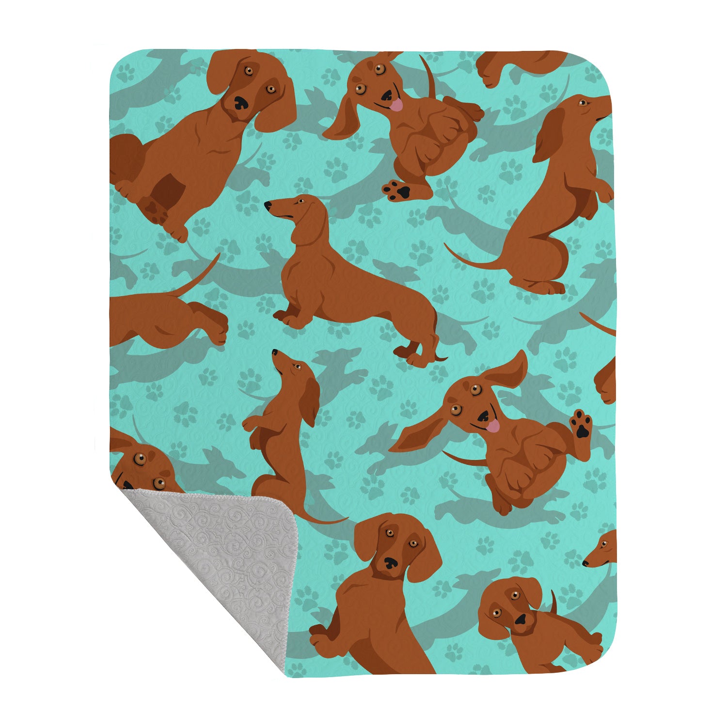 Buy this Red Dachshund Quilted Blanket 50x60