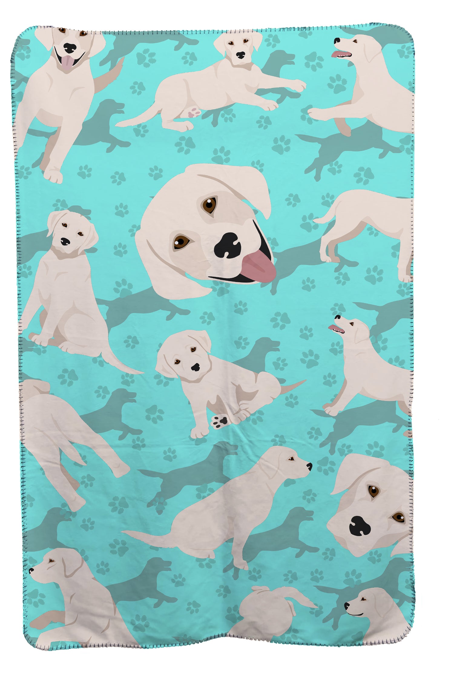 Buy this White Cream Labrador Retriever Soft Travel Blanket with Bag