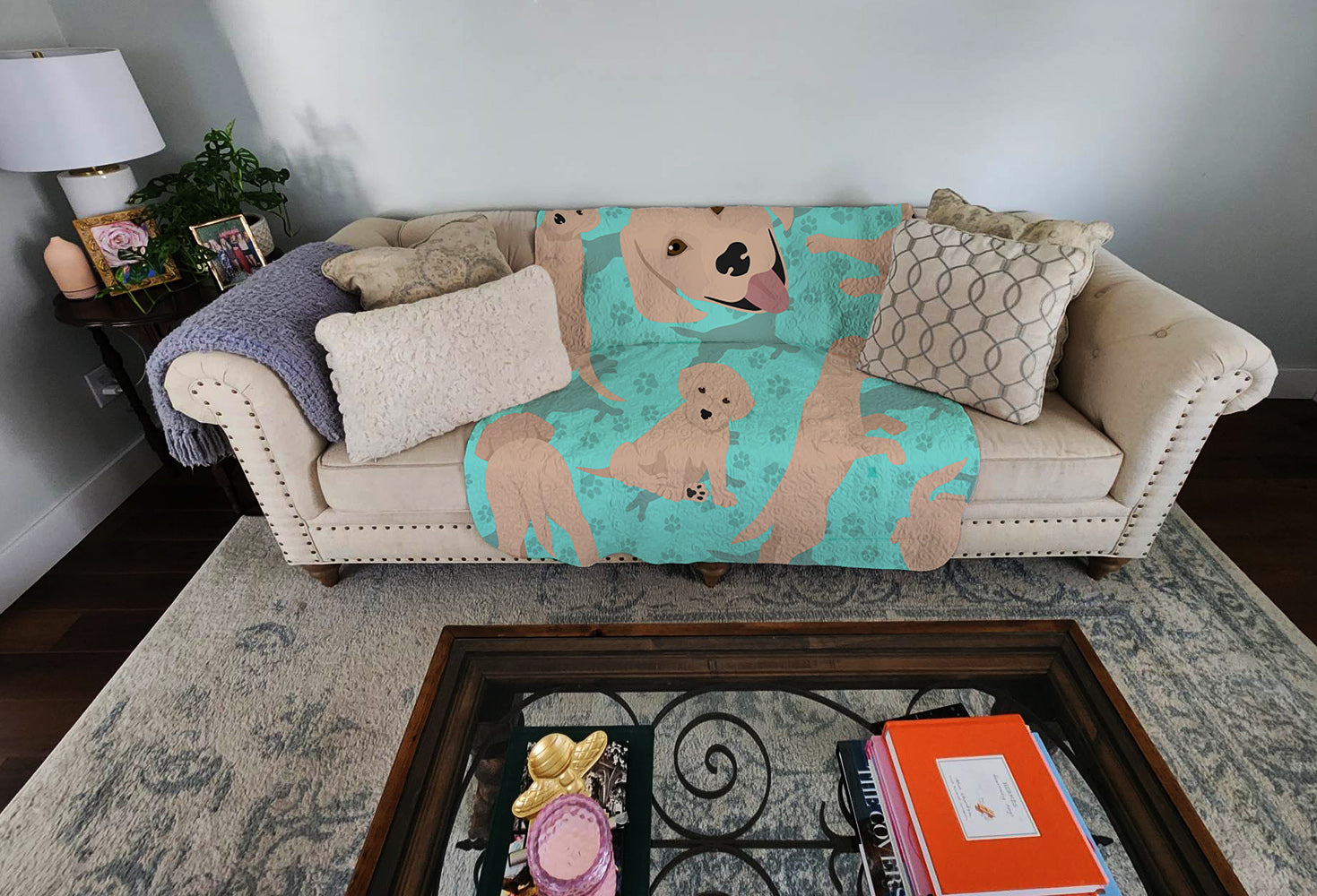 Buy this Yellow Labrador Retriever Quilted Blanket 50x60