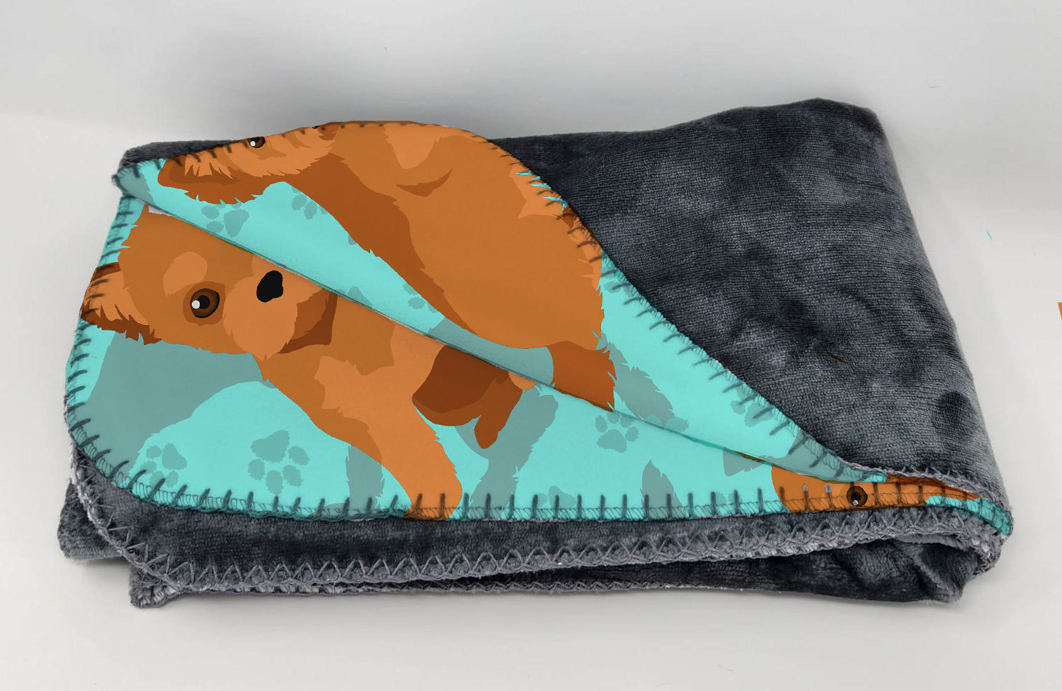 Red Yorkie Soft Travel Blanket with Bag - the-store.com