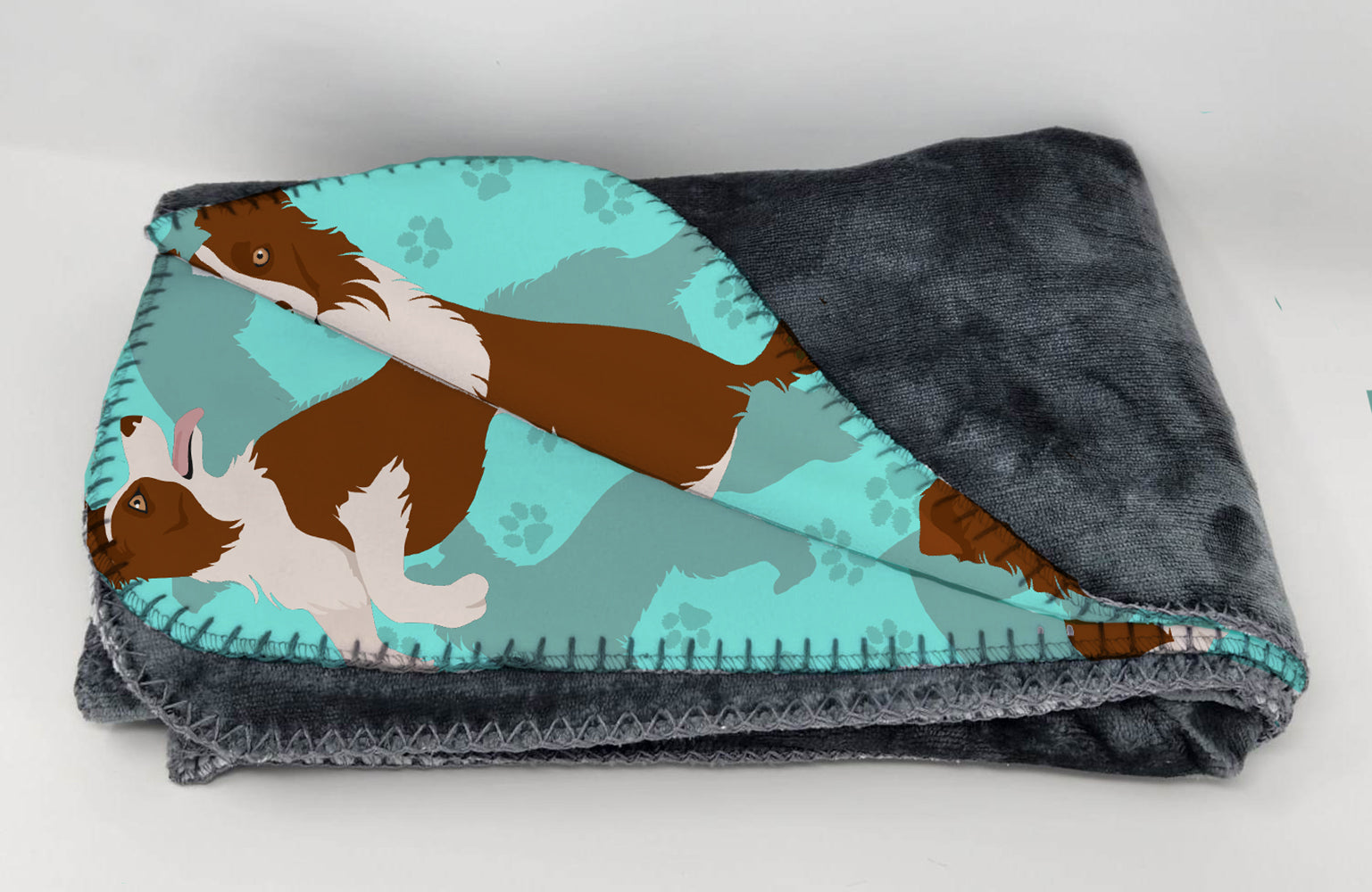 Red Border Collie Soft Travel Blanket with Bag - the-store.com