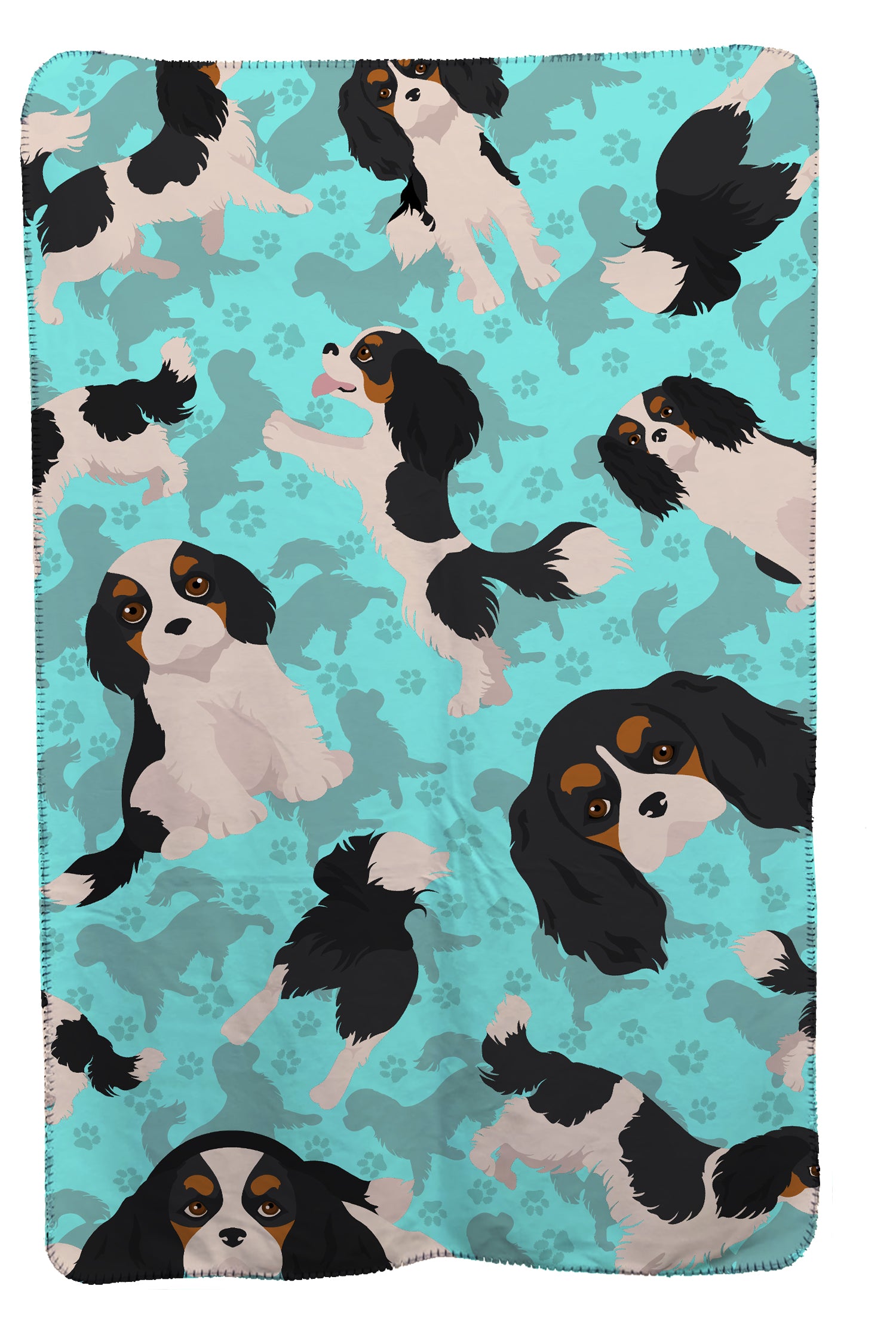 Buy this Tricolor Cavalier Spaniel Soft Travel Blanket with Bag