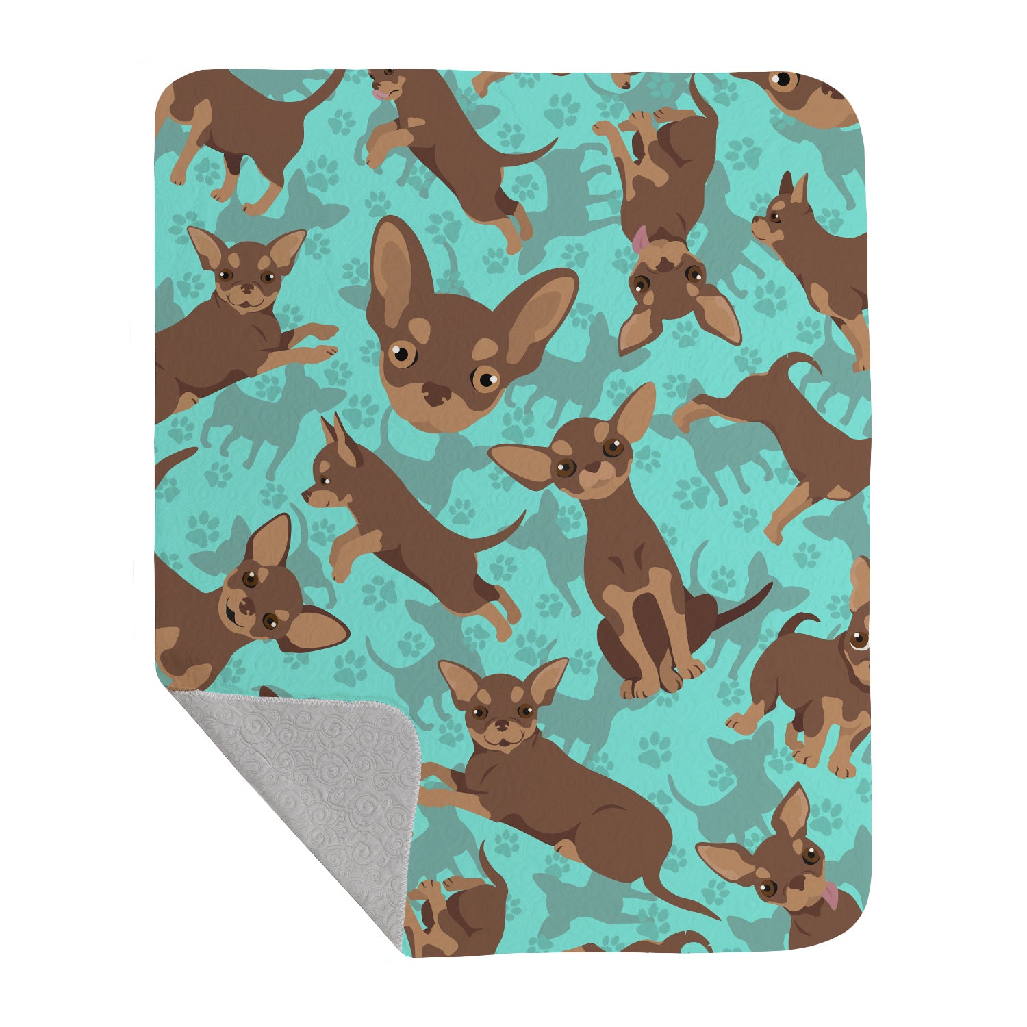 Buy this Chocolate Chihuahua Quilted Blanket 50x60