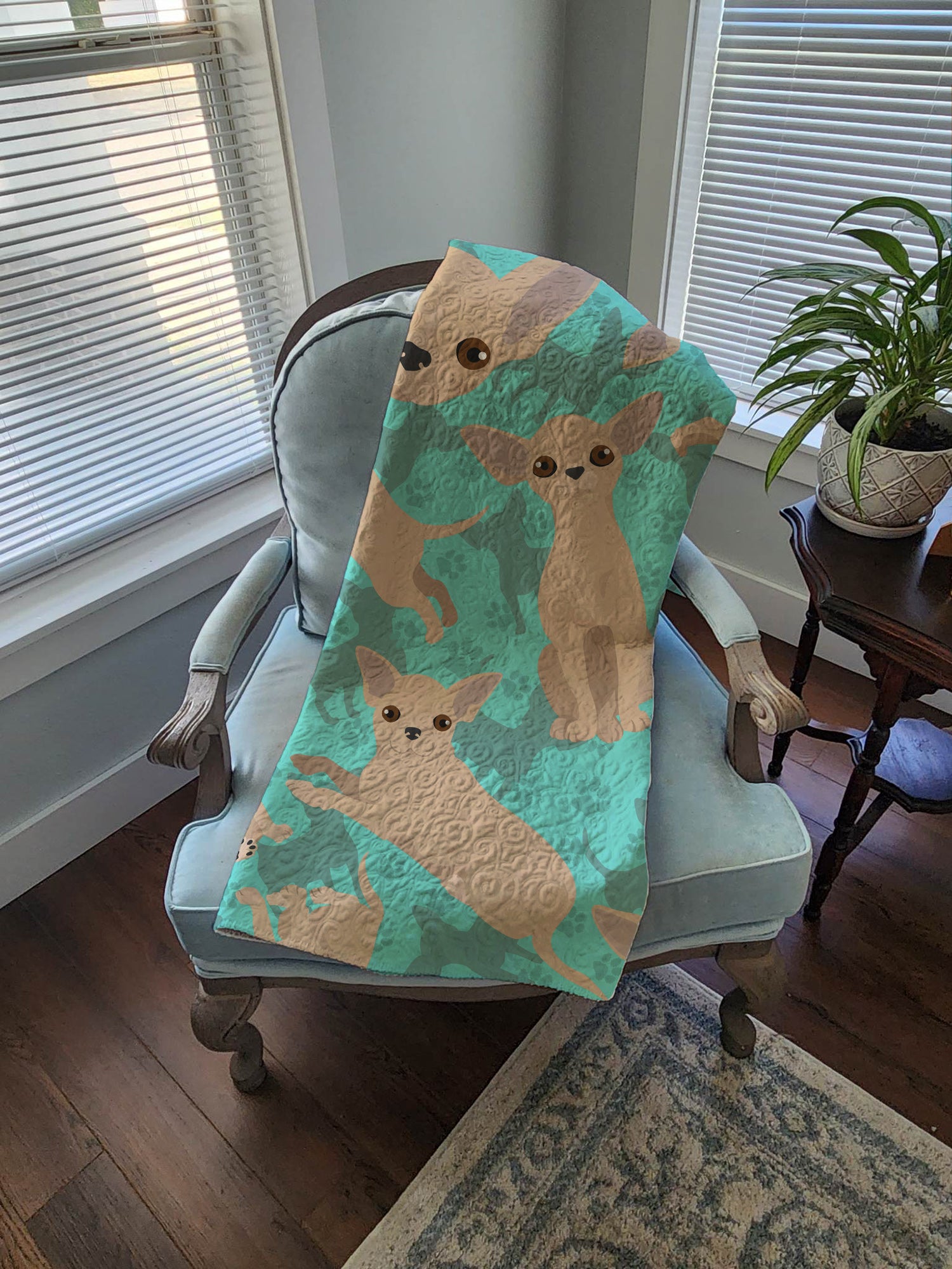 Cream Chihuahua Quilted Blanket 50x60 - the-store.com