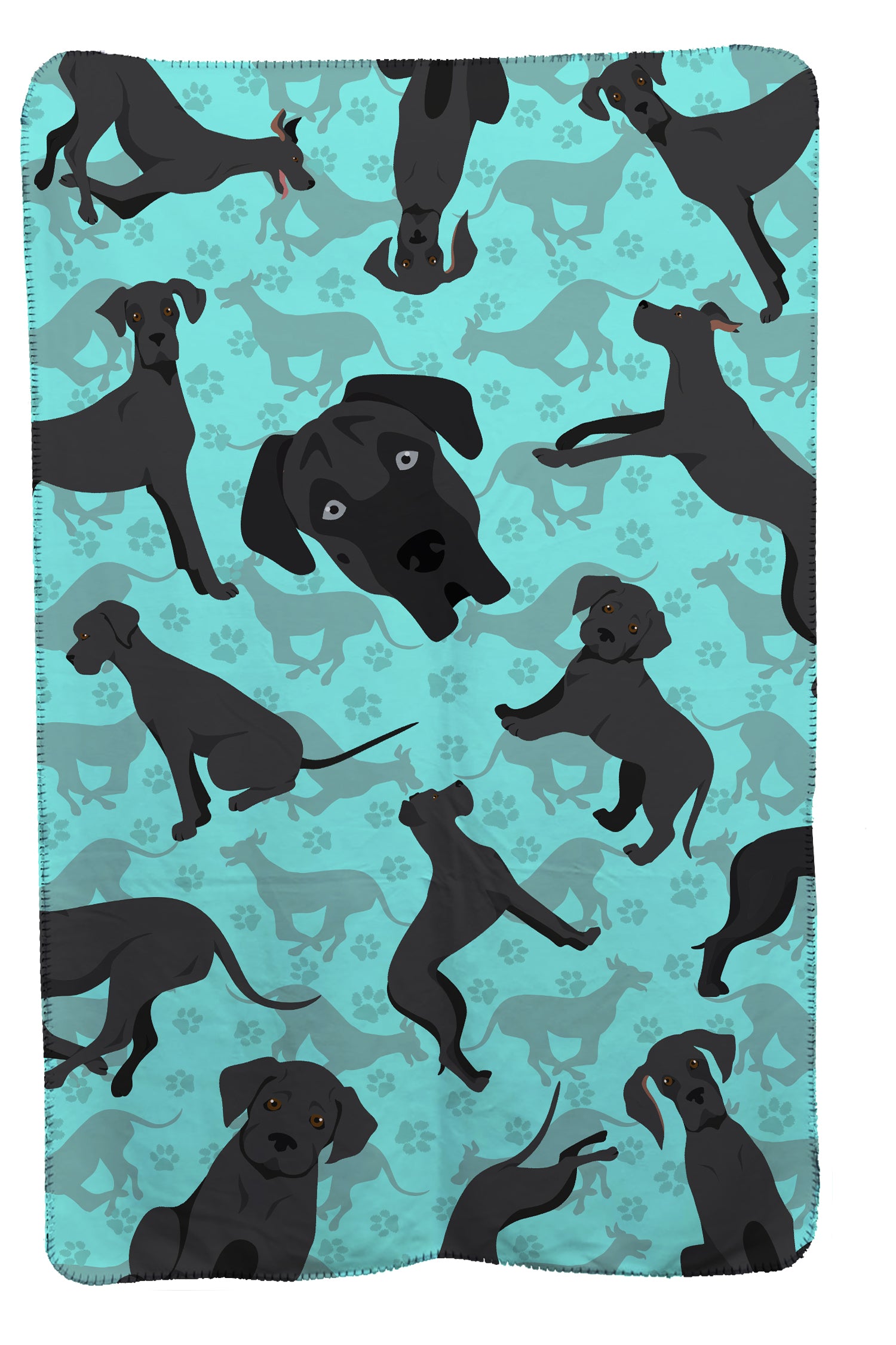 Buy this Black Great Dane Soft Travel Blanket with Bag