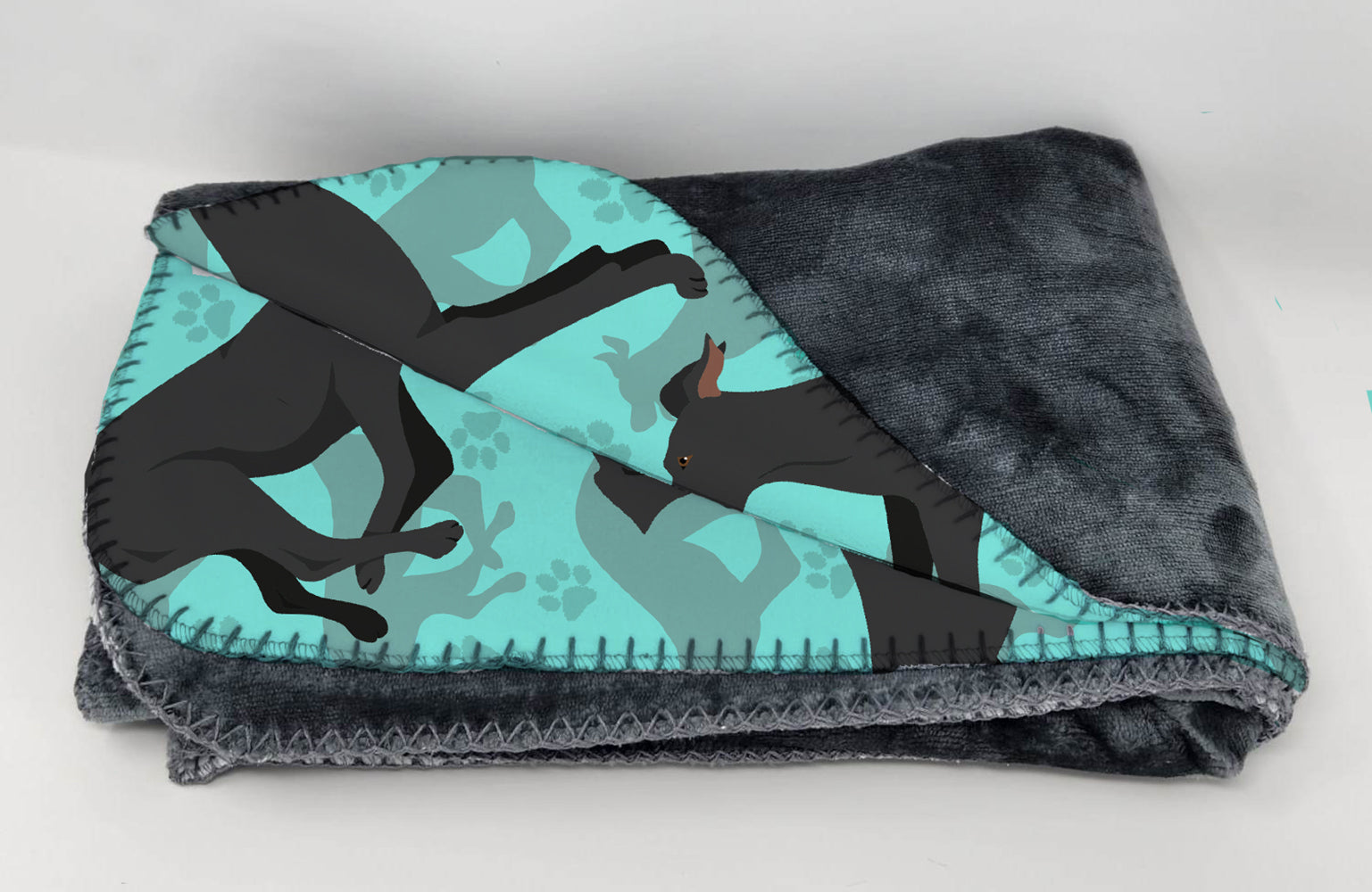 Black Great Dane Soft Travel Blanket with Bag - the-store.com