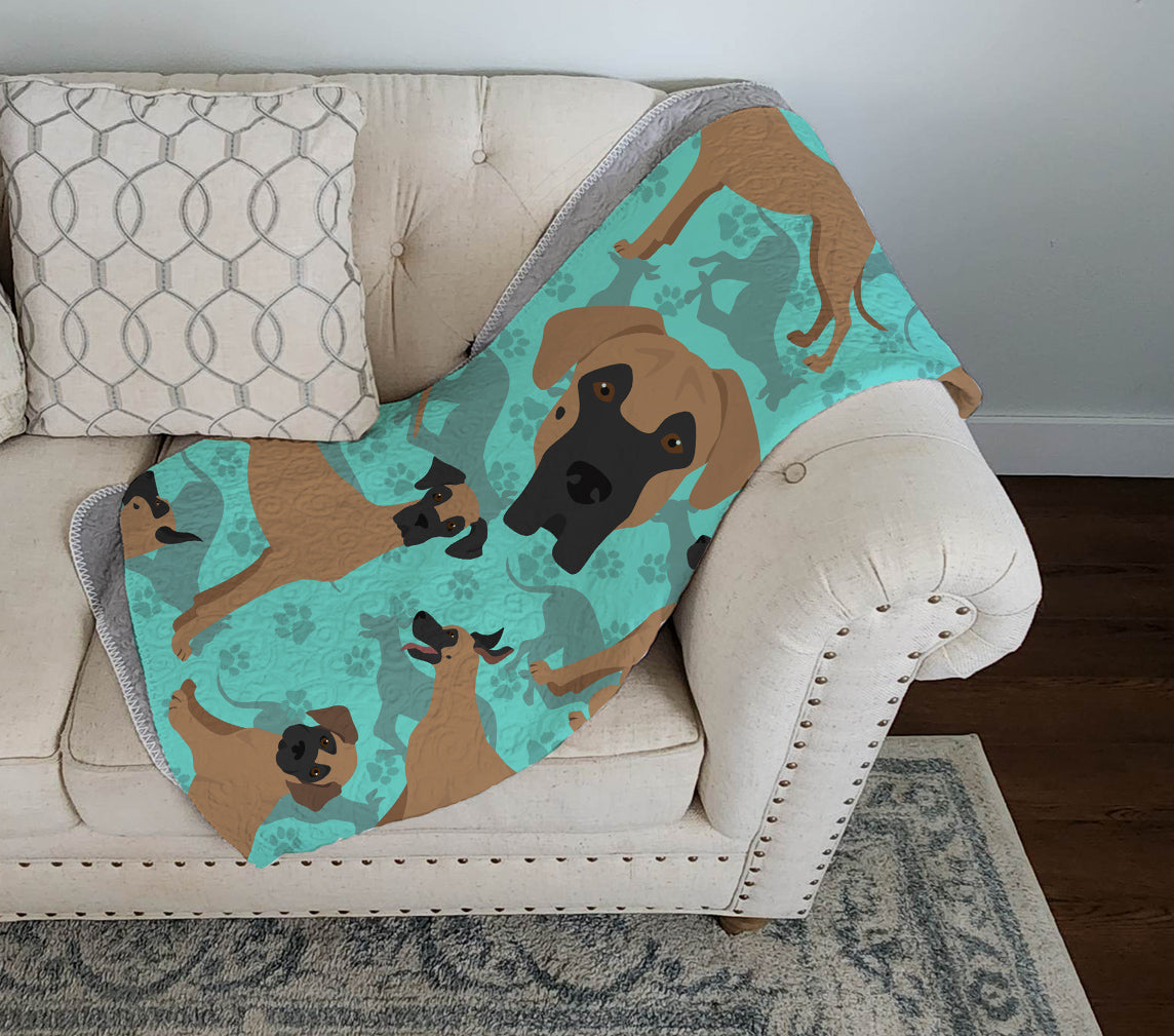 Fawn Great Dane Quilted Blanket 50x60 - the-store.com
