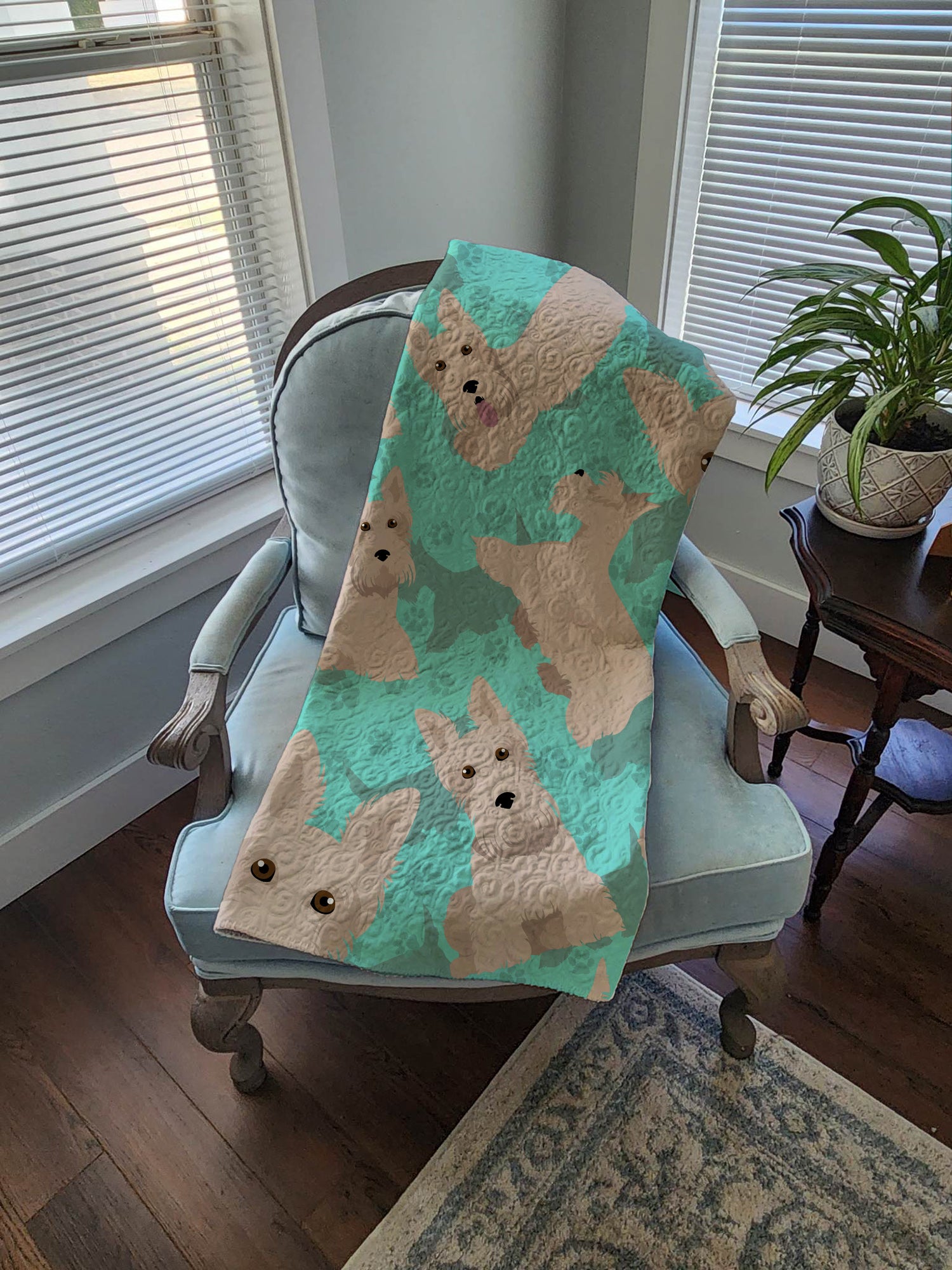 Wheaten Scottish Terrier Quilted Blanket 50x60 - the-store.com