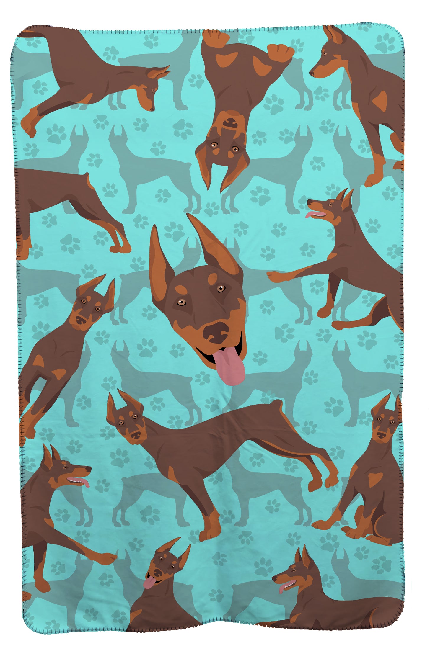 Buy this Red Doberman Pinscher Soft Travel Blanket with Bag