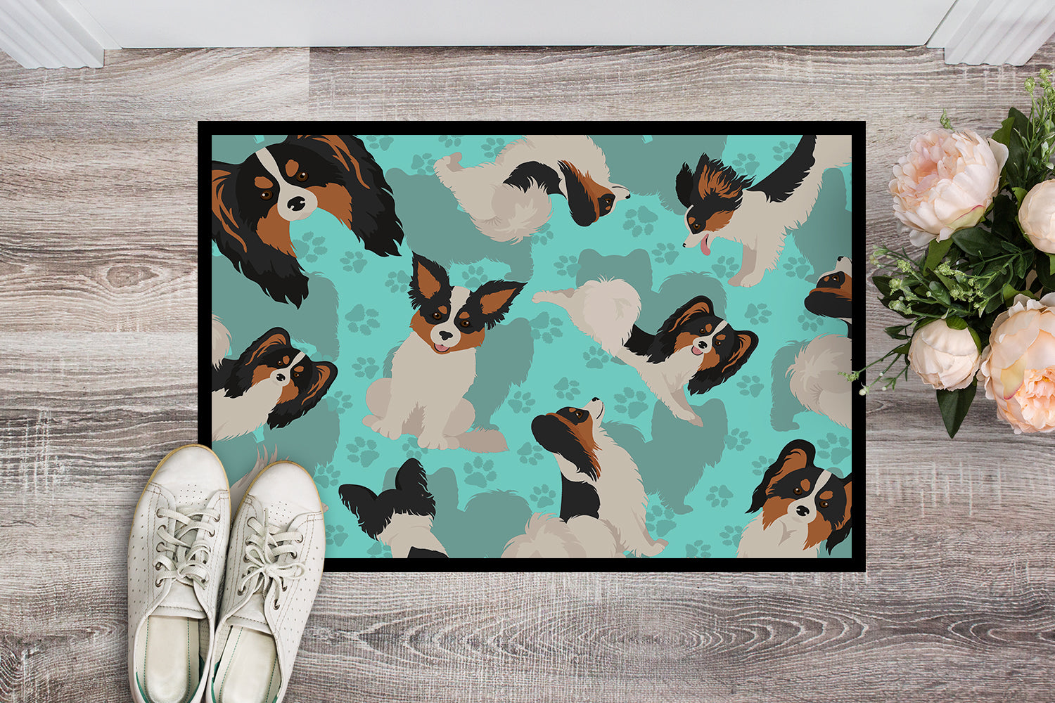Buy this Tricolor Papillon Indoor or Outdoor Mat 24x36