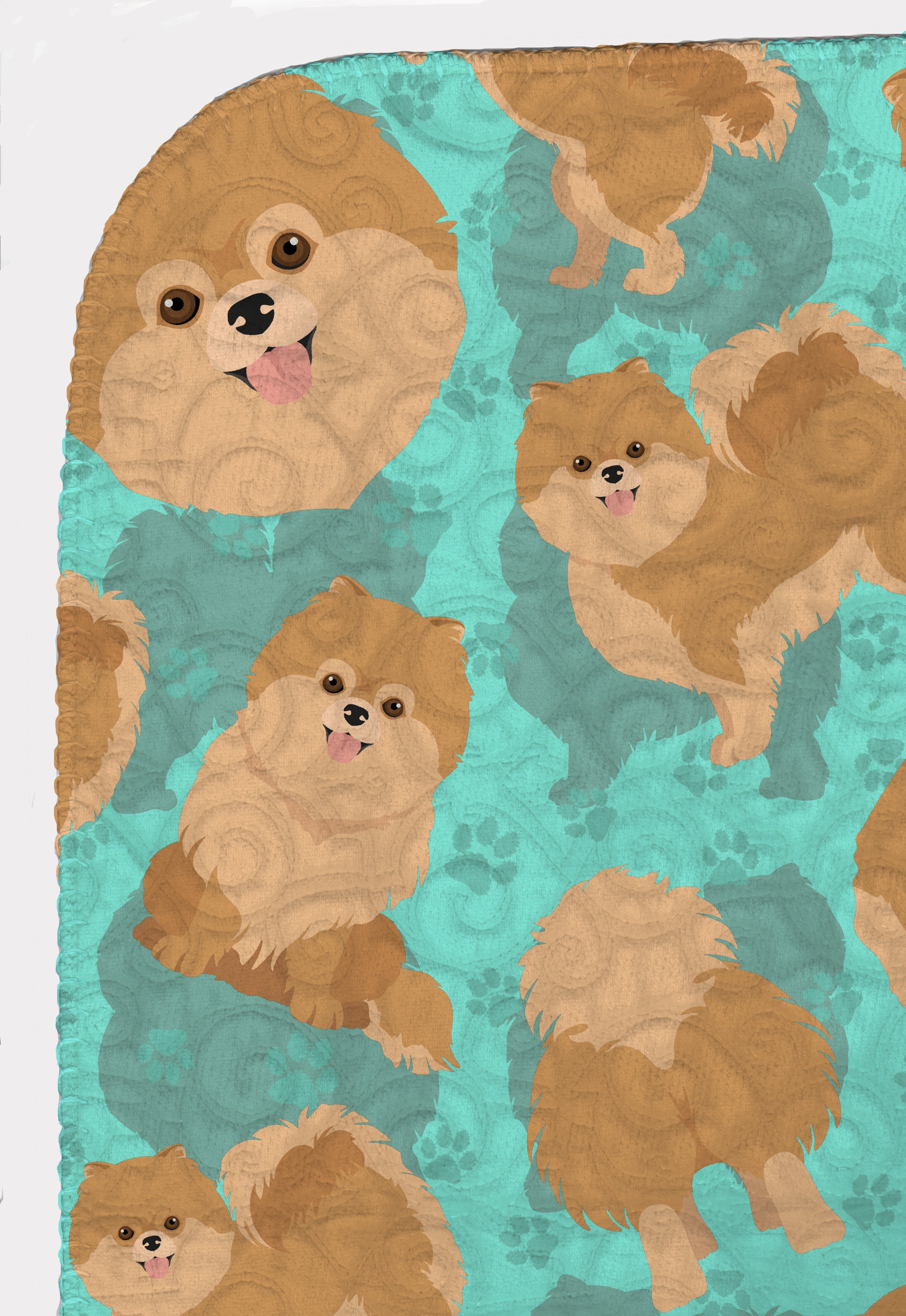 Orange Pomeranian Quilted Blanket 50x60 - the-store.com