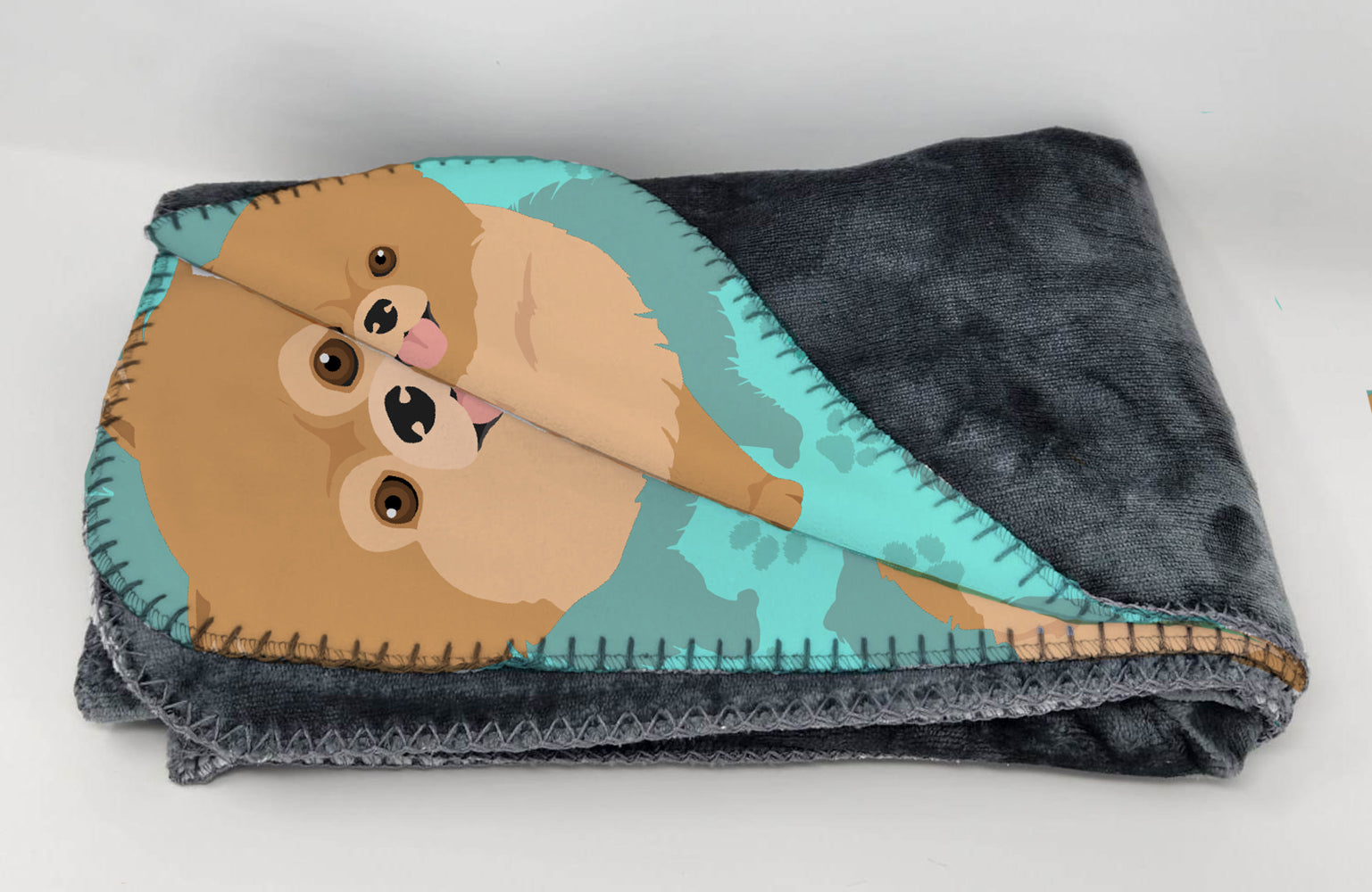 Buy this Orange Pomeranian Soft Travel Blanket with Bag