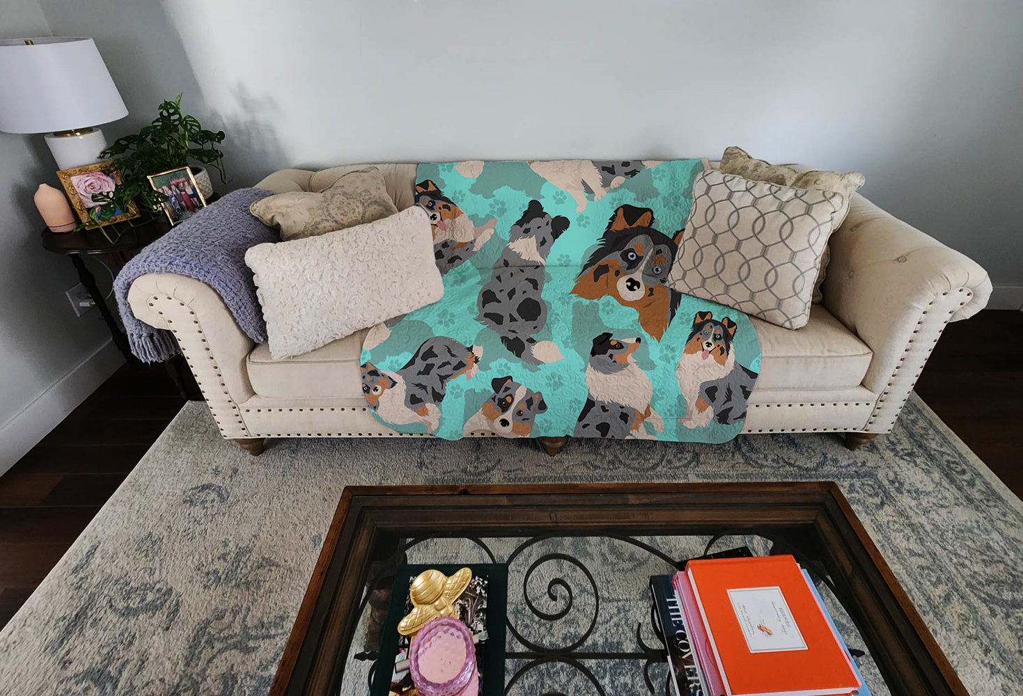 Buy this Blue Merle Sheltie Quilted Blanket 50x60