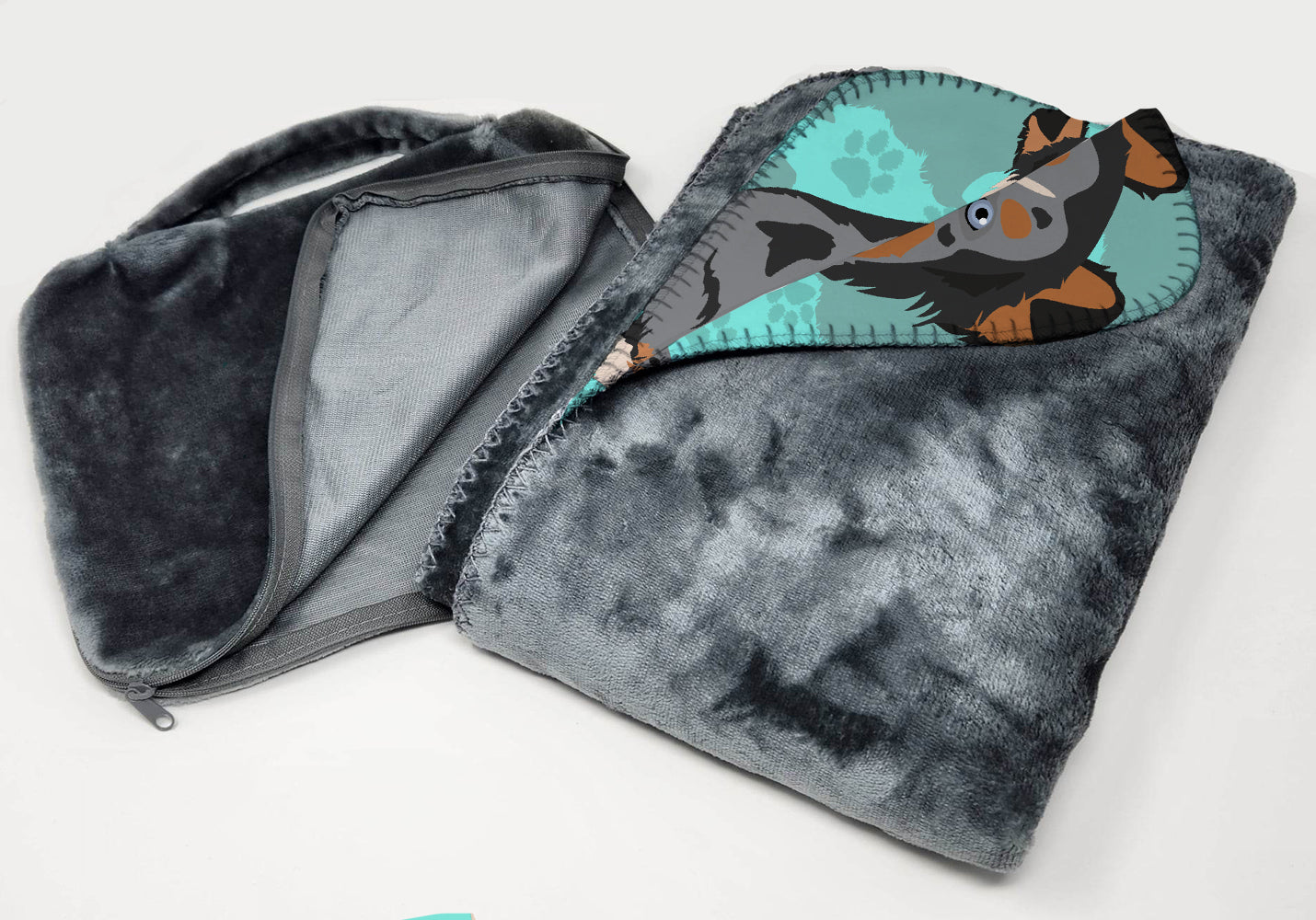 Blue Merle Sheltie Soft Travel Blanket with Bag - the-store.com