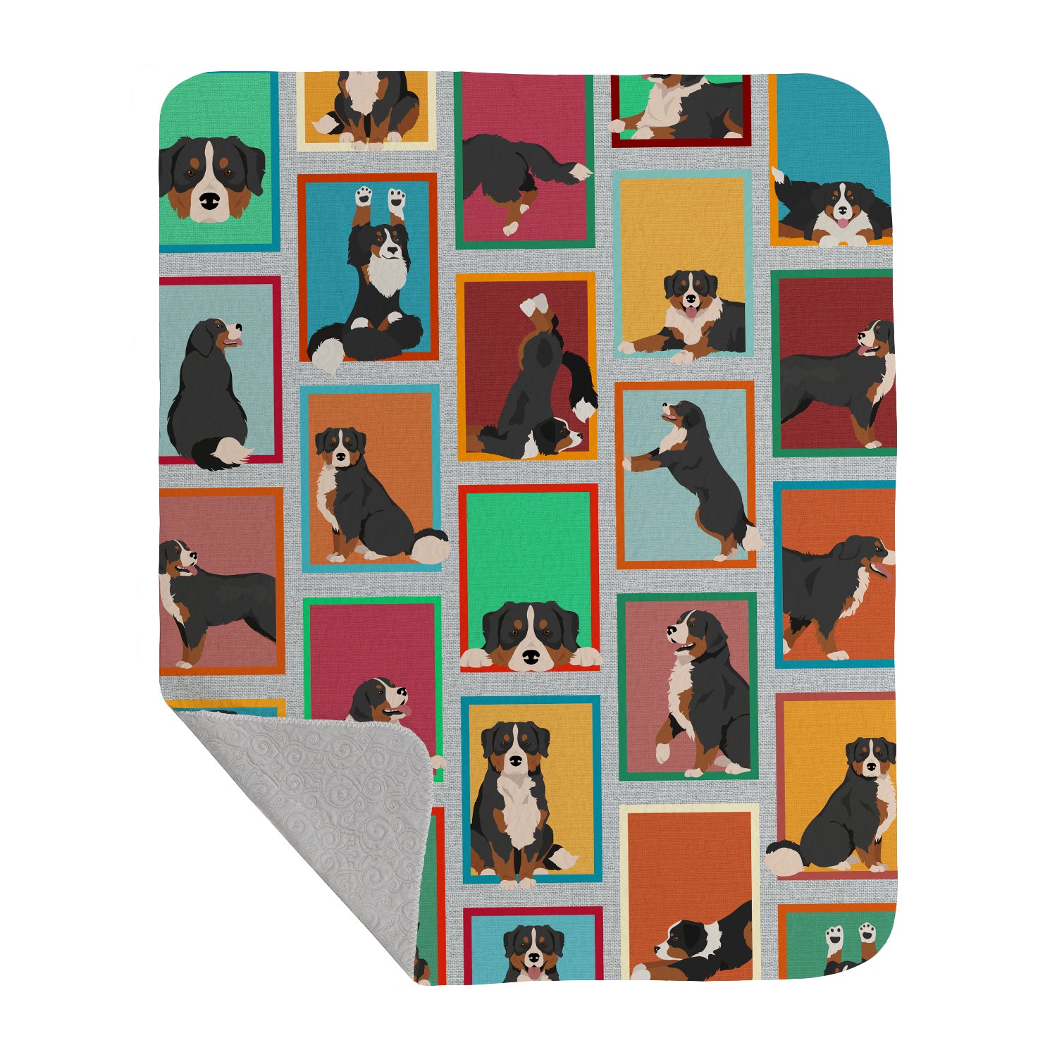 Buy this Lots of Bernese Mountain Dog Quilted Blanket 50x60